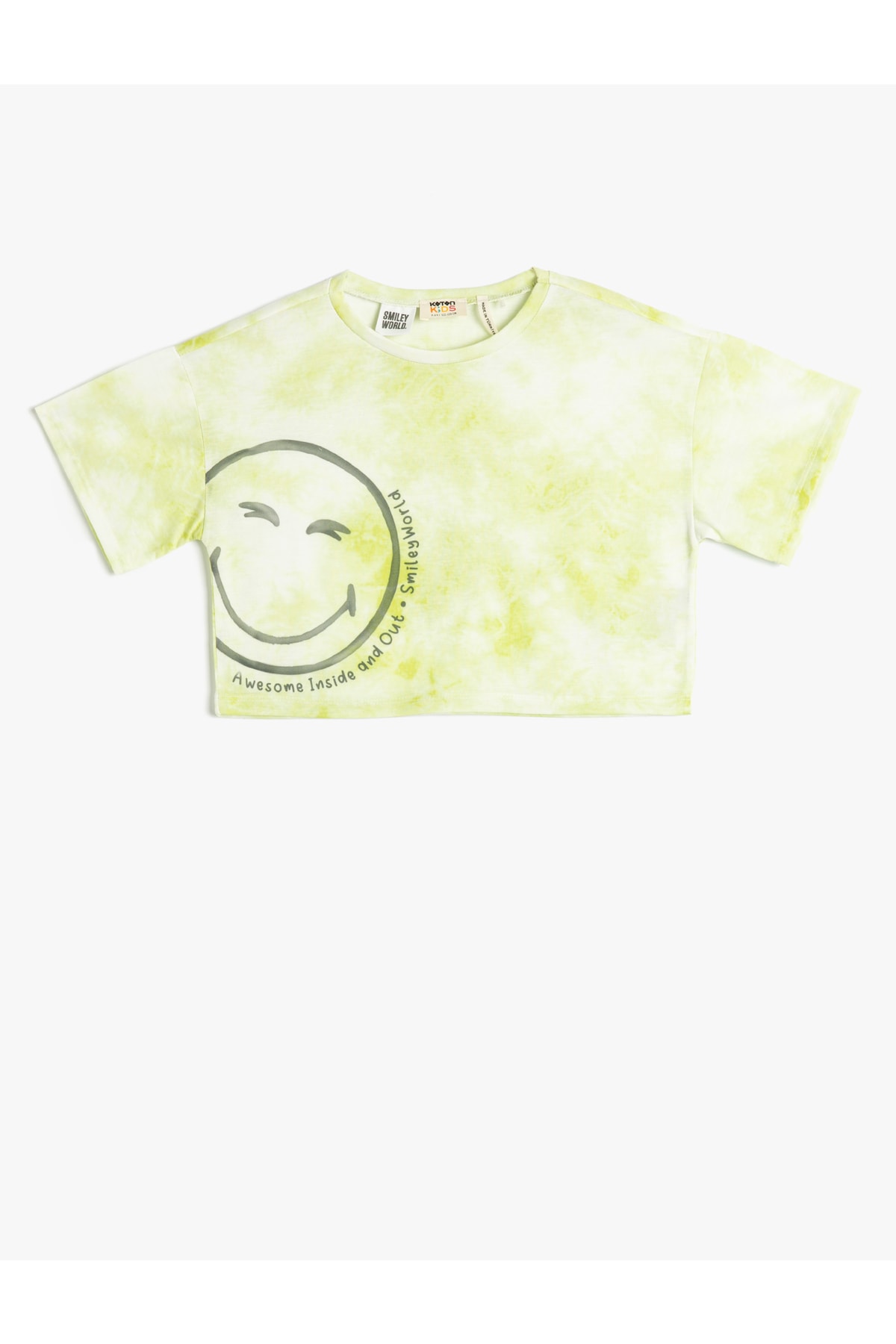 Levně Koton Oversize Smileyworld® T-Shirt Licensed Batik Pattern