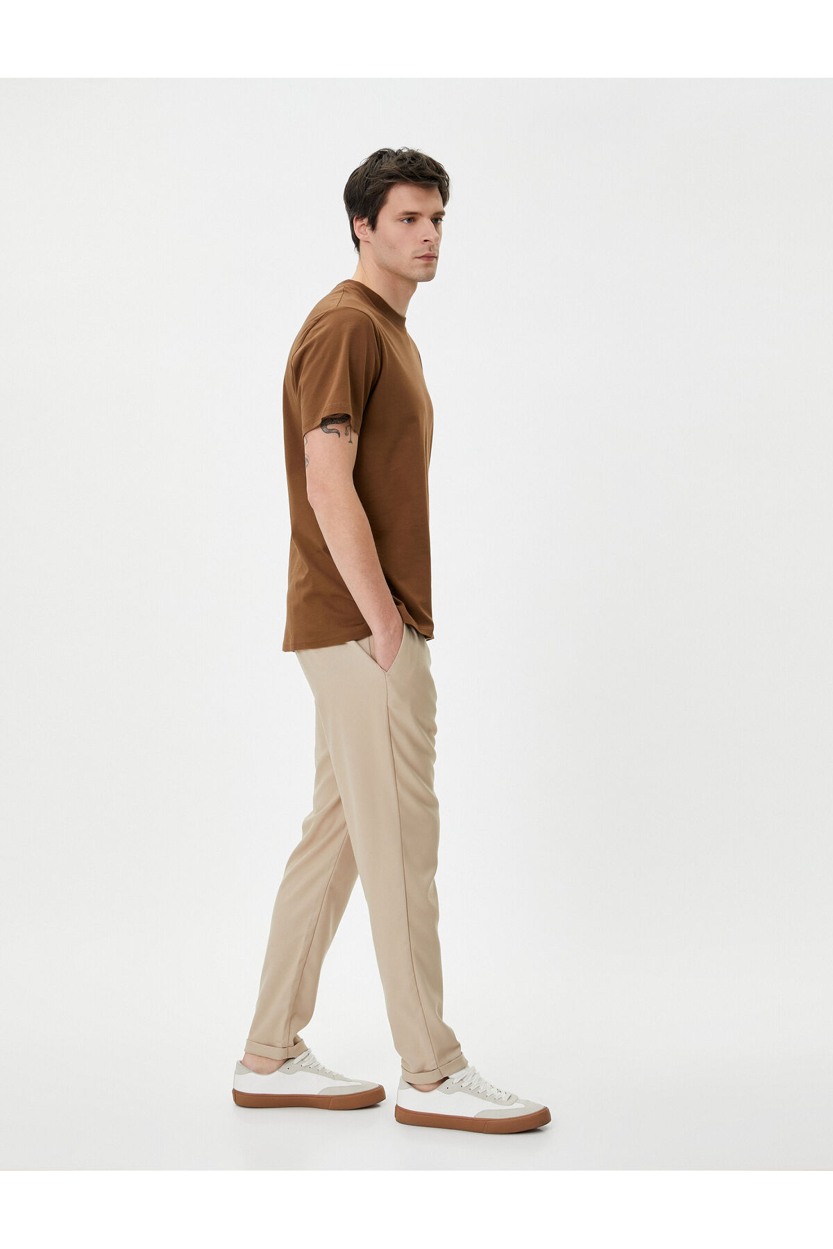 Levně Koton Chino Trousers Pocket Detailed High Waist Slim Fit