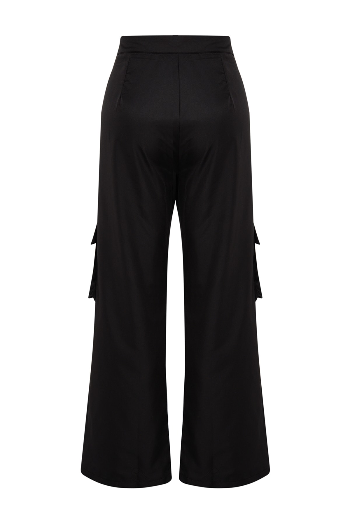 Trendyol Black Wide Leg Parachute Pantaloni țesute