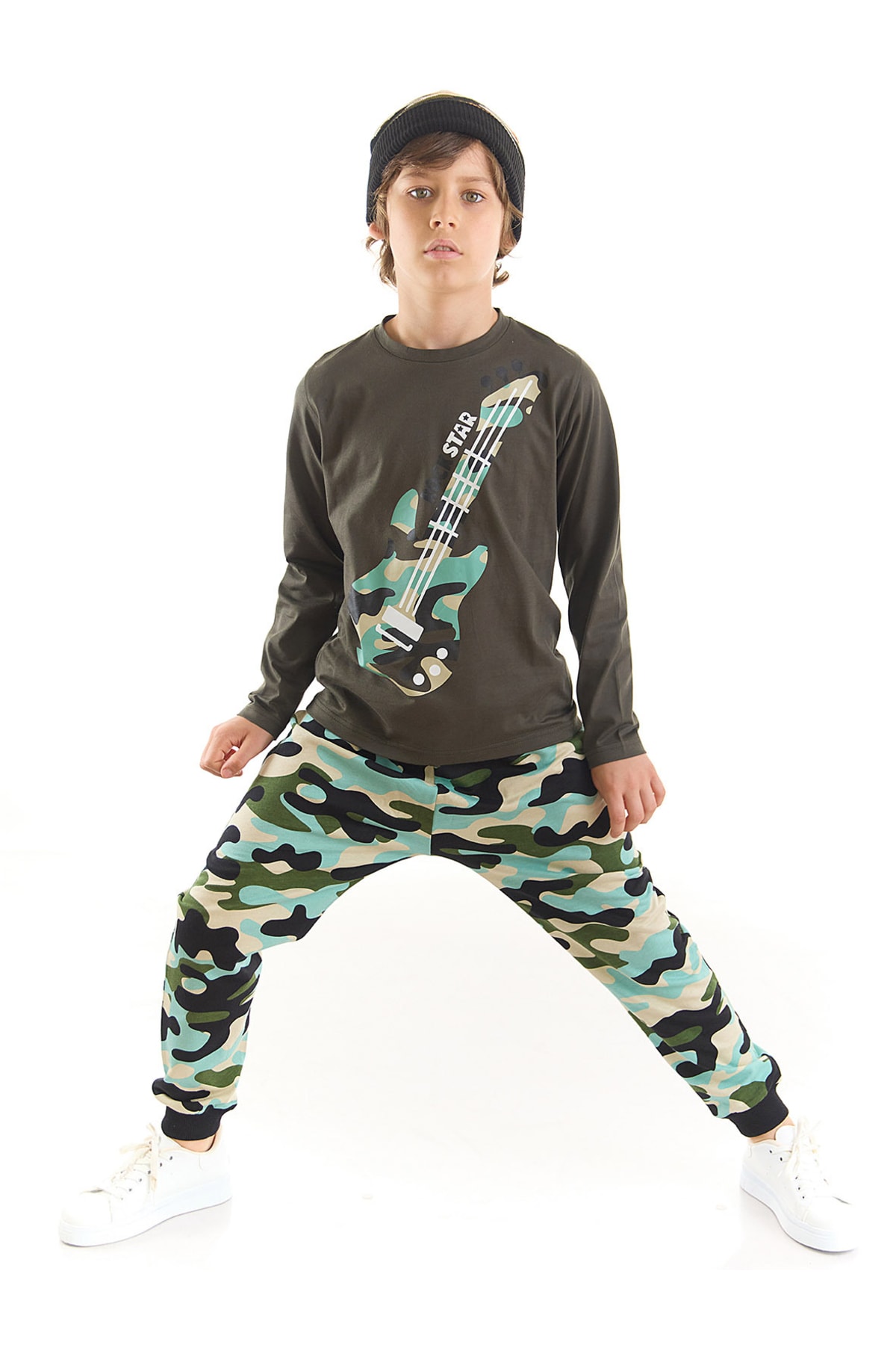 Levně mshb&g Camouflage Guitar Boys T-shirt Pants Suit
