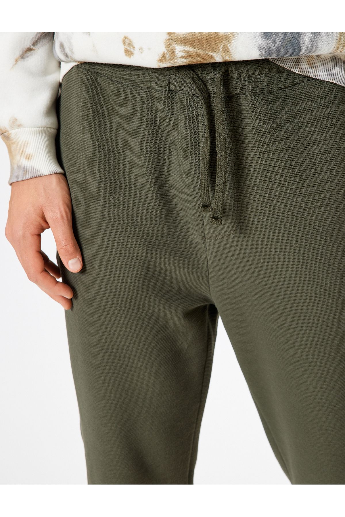 Koton Basic Sweatpants with Waist Tie and Pocket Detail, Cotton
