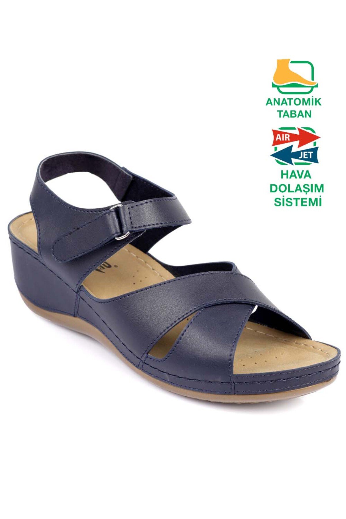 Levně Capone Outfitters Capone Z6312 Womens Navy Comfort Anatomic Sandals