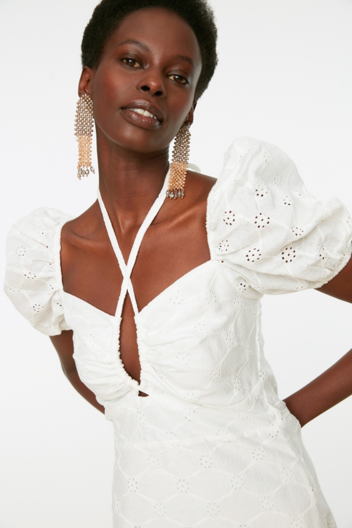 Rochie dama Trendyol Ecru