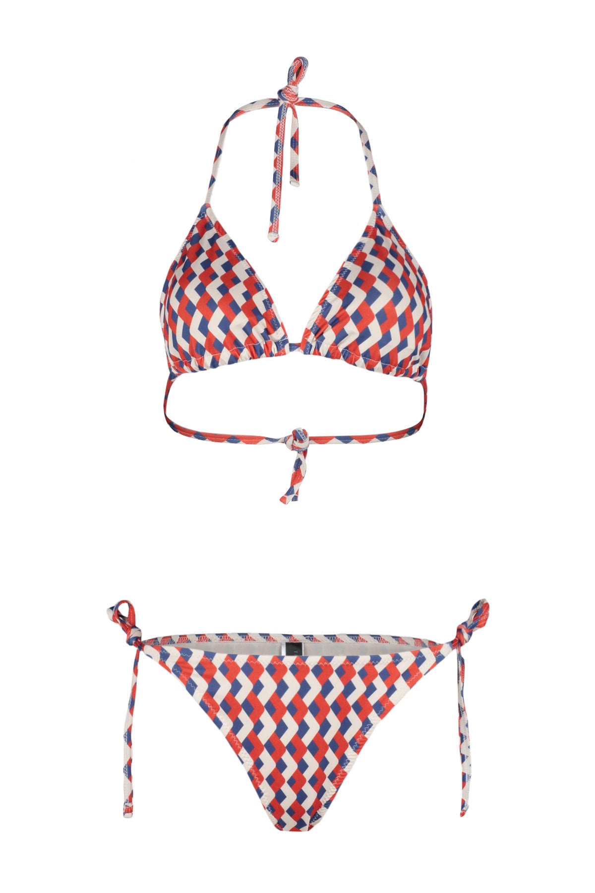 Trendyol geometric model triunghi cravată set regulat de bikini