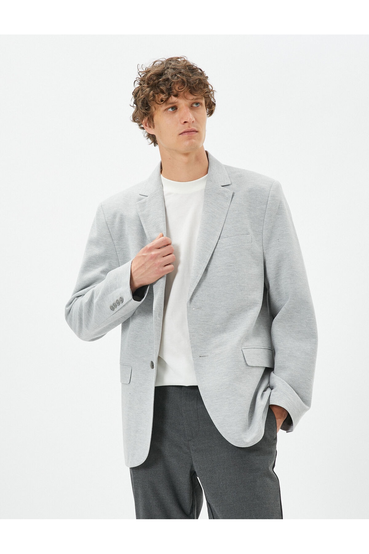 Levně Koton Blazer Jacket Slim Fit Buttoned Double Pocket Detailed