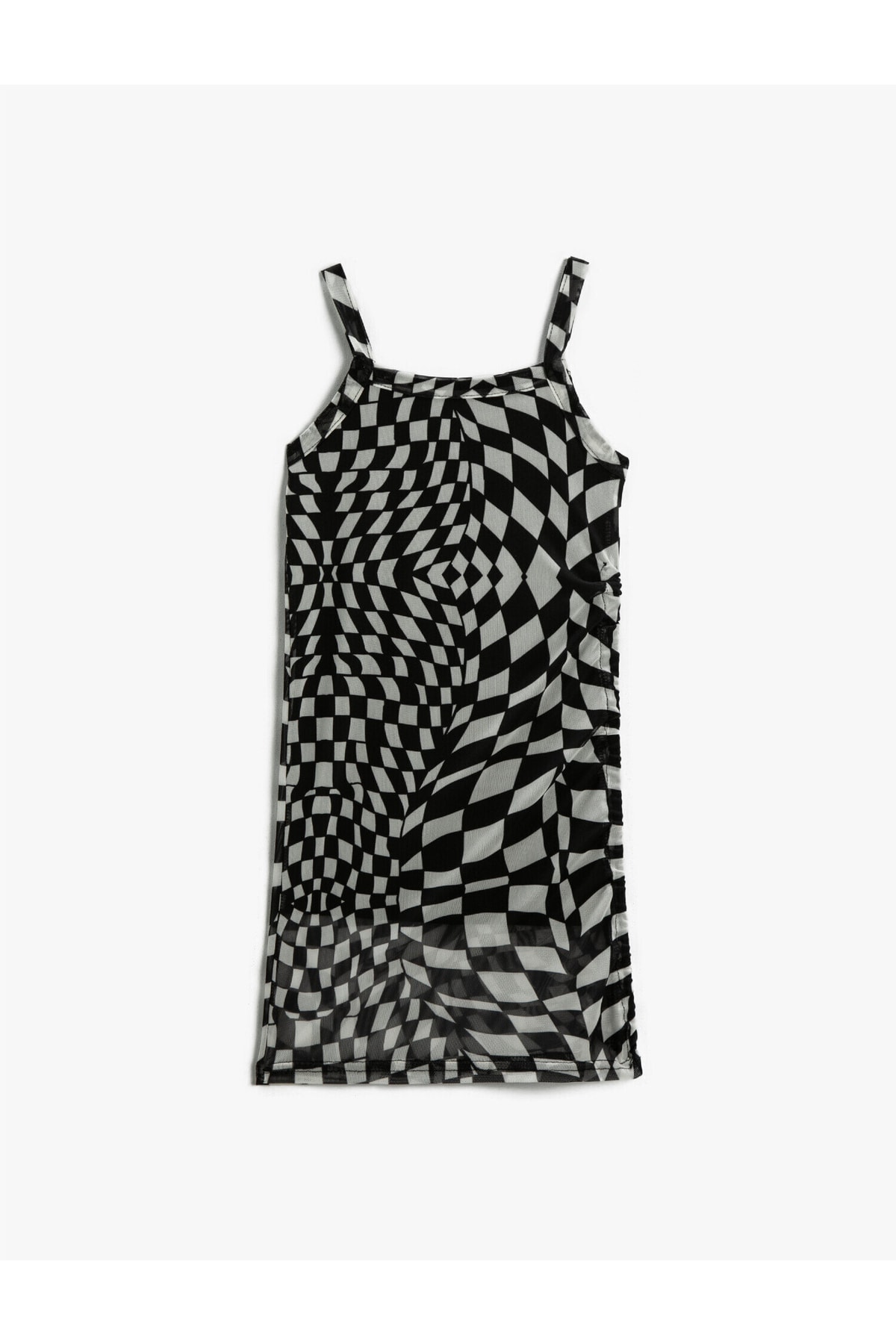 Levně Koton Dress Checkered Strap Midi Lined