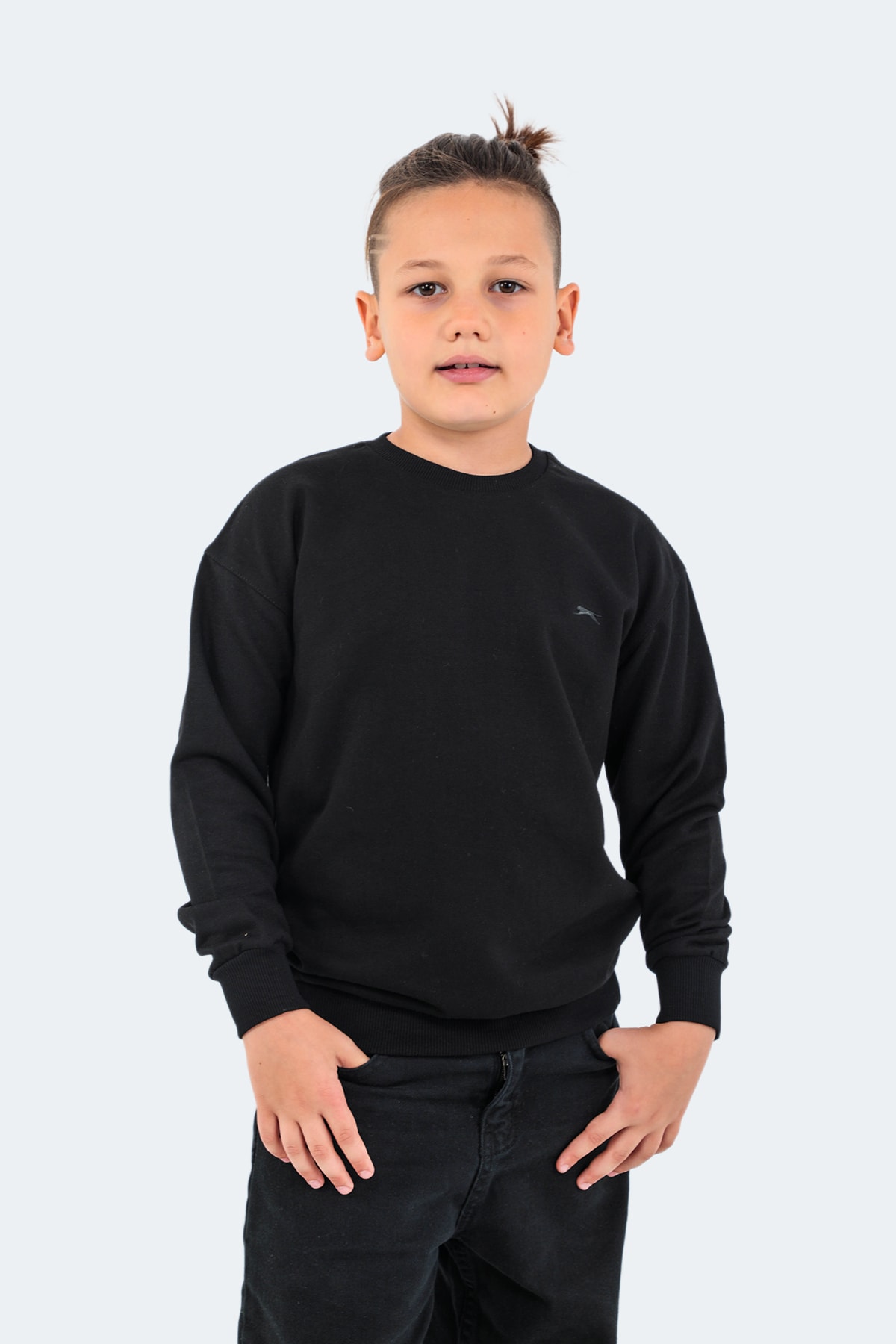 Slazenger Dna Unisex Kids Sweatshirt Black