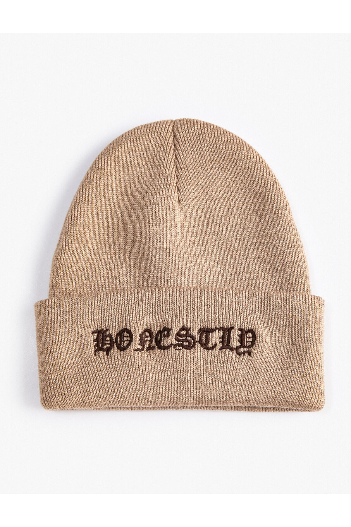 Koton Graffiti Embroidered Beret with Fold Detail