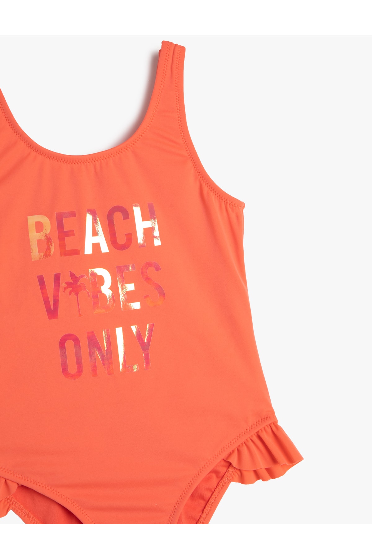 Koton Swimsuit with Straps, Frill Detailed Printed