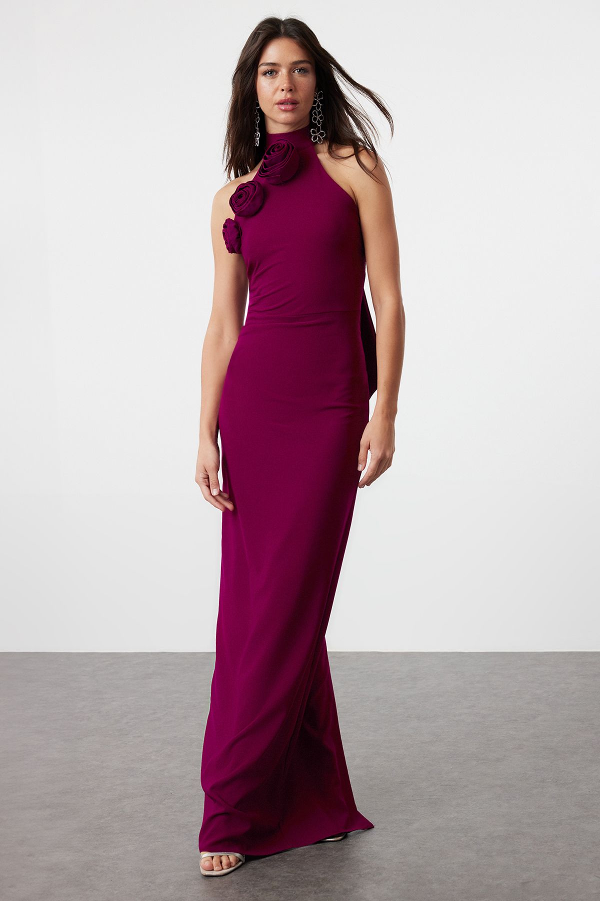 Trendyol Plum Woven Evening Dress & Graduation Dress