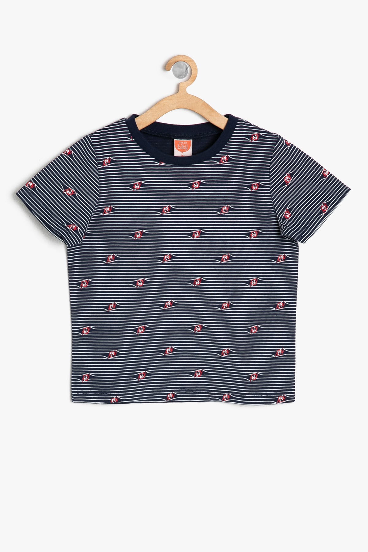 Značka Koton - Koton Baby Boy Navy Blue Patterned T-Shirt