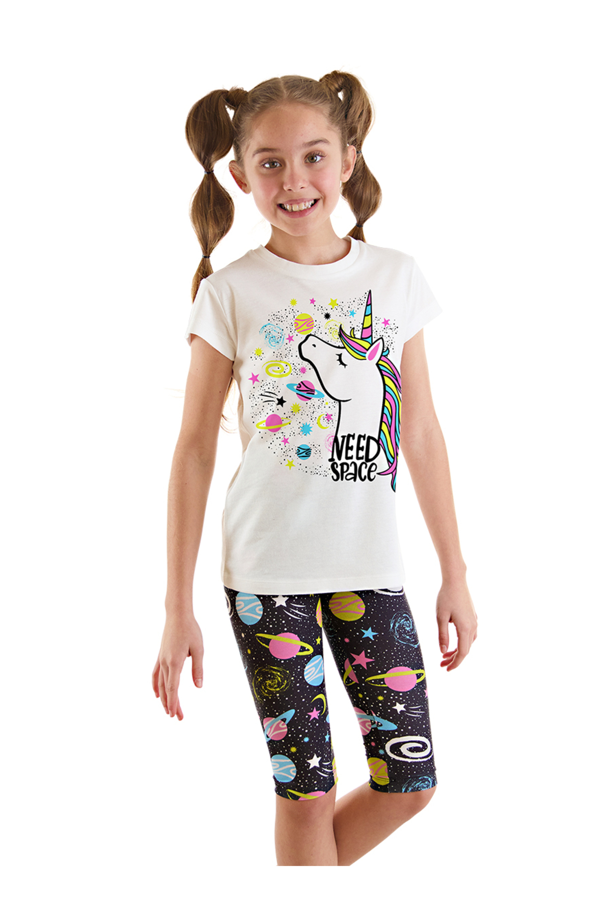 Levně mshb&g Unicorn in Space Girl's T-shirt Tights Set