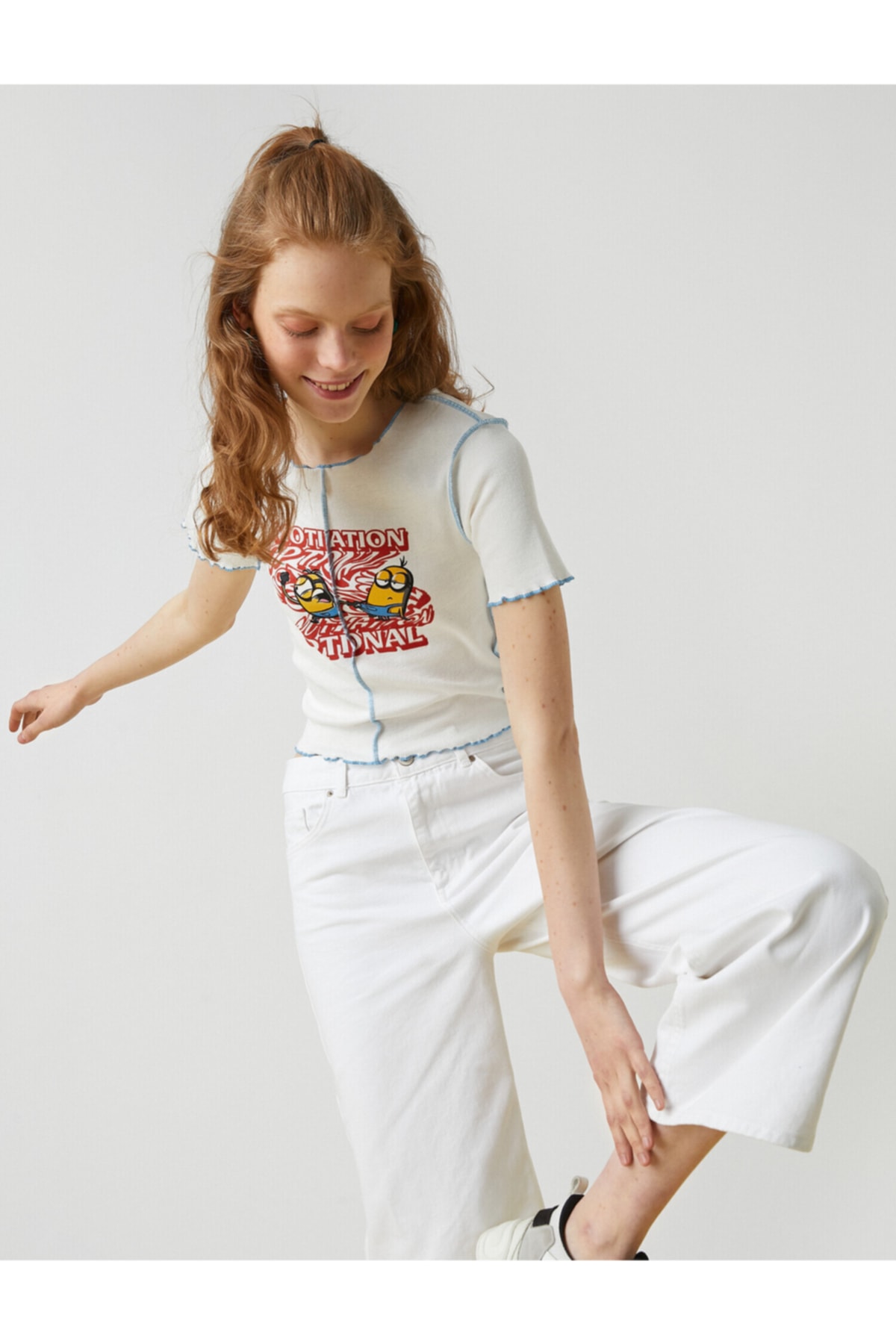 Koton T-Shirt - Ecru - Regular fit