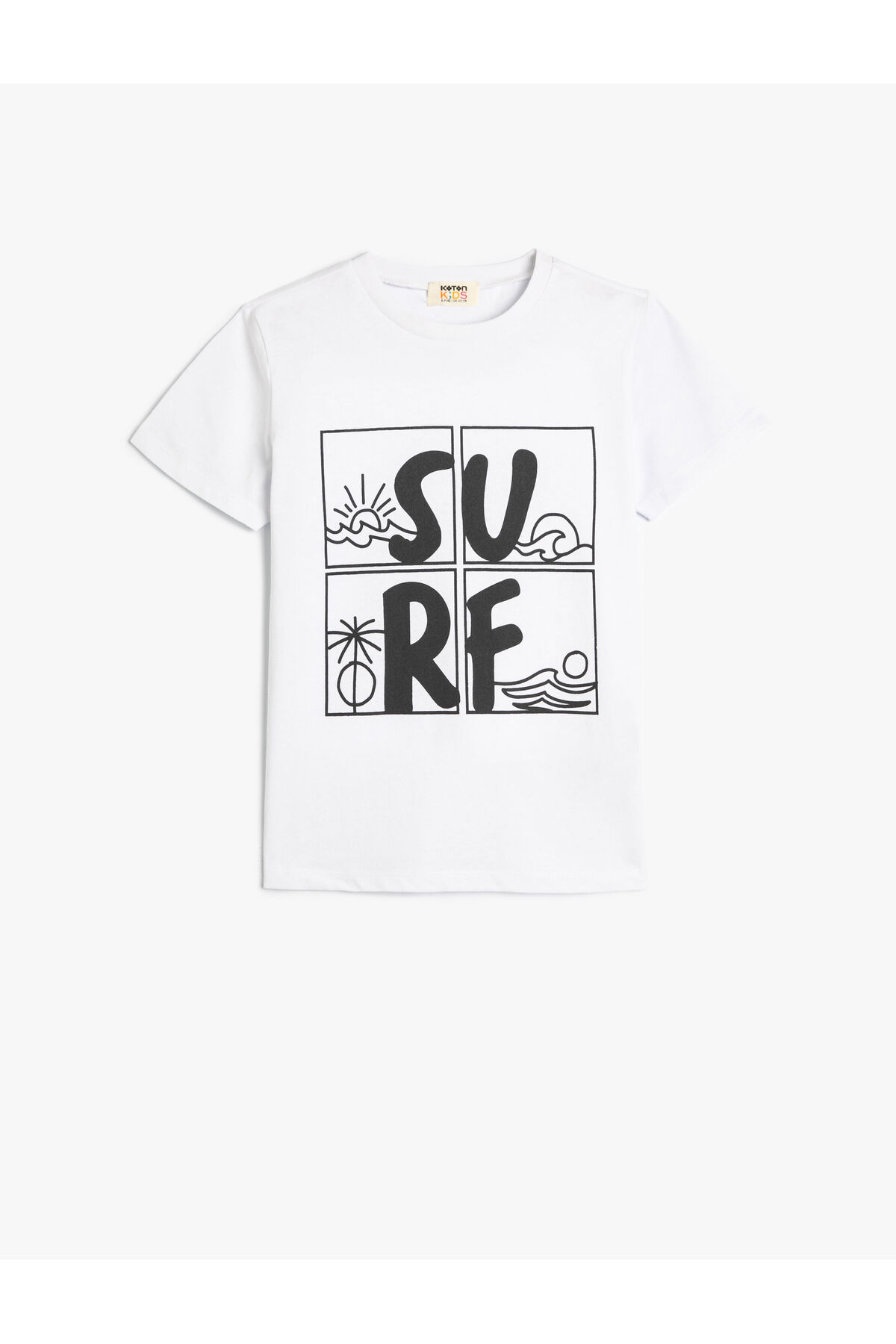 Levně Koton T-Shirt Short Sleeve Crew Neck Surf Printed Cotton