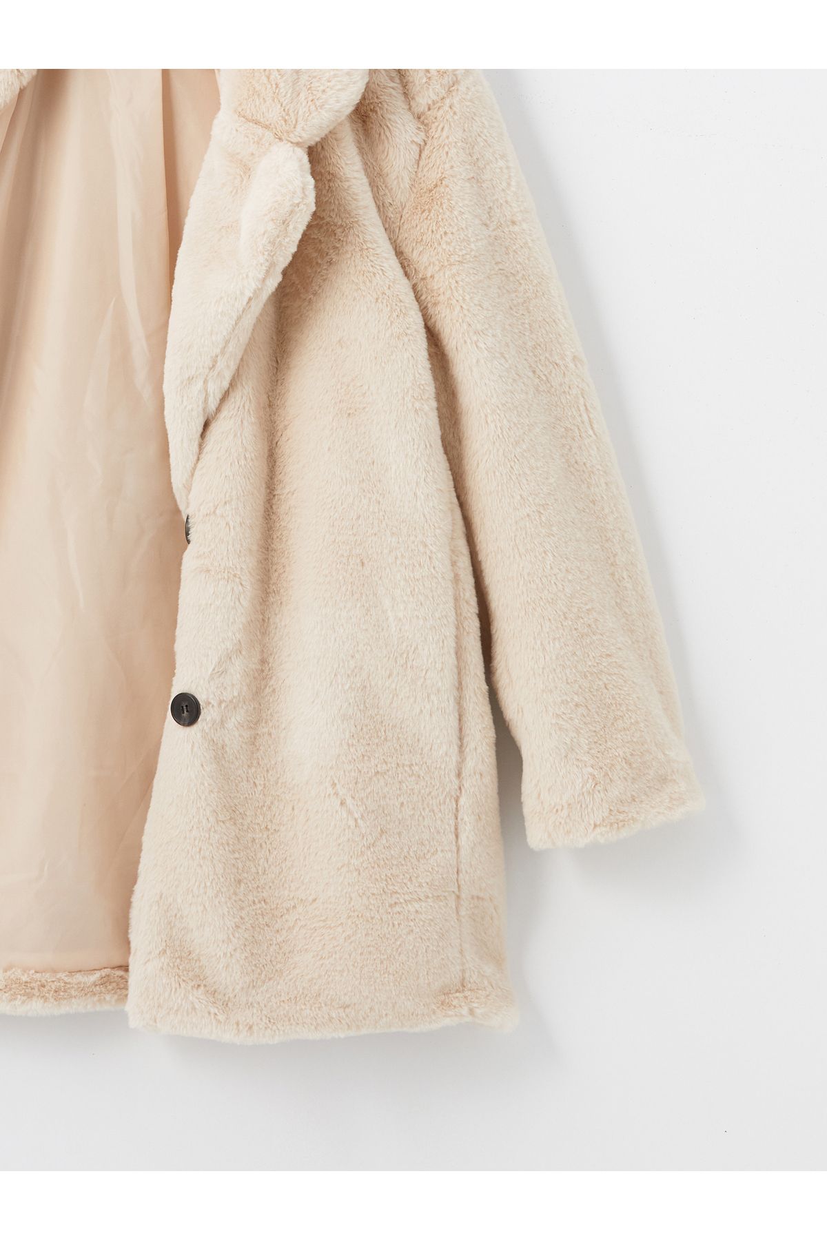 LC Waikiki Jacket Collar Women's Plush Coat