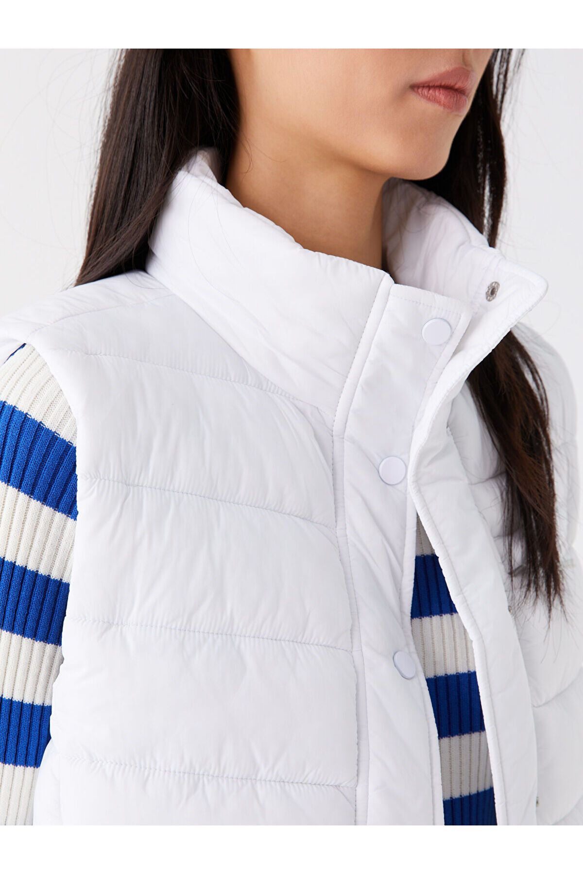 LC Waikiki Lcwk Women's Stand Collar Plain Puffer Vest