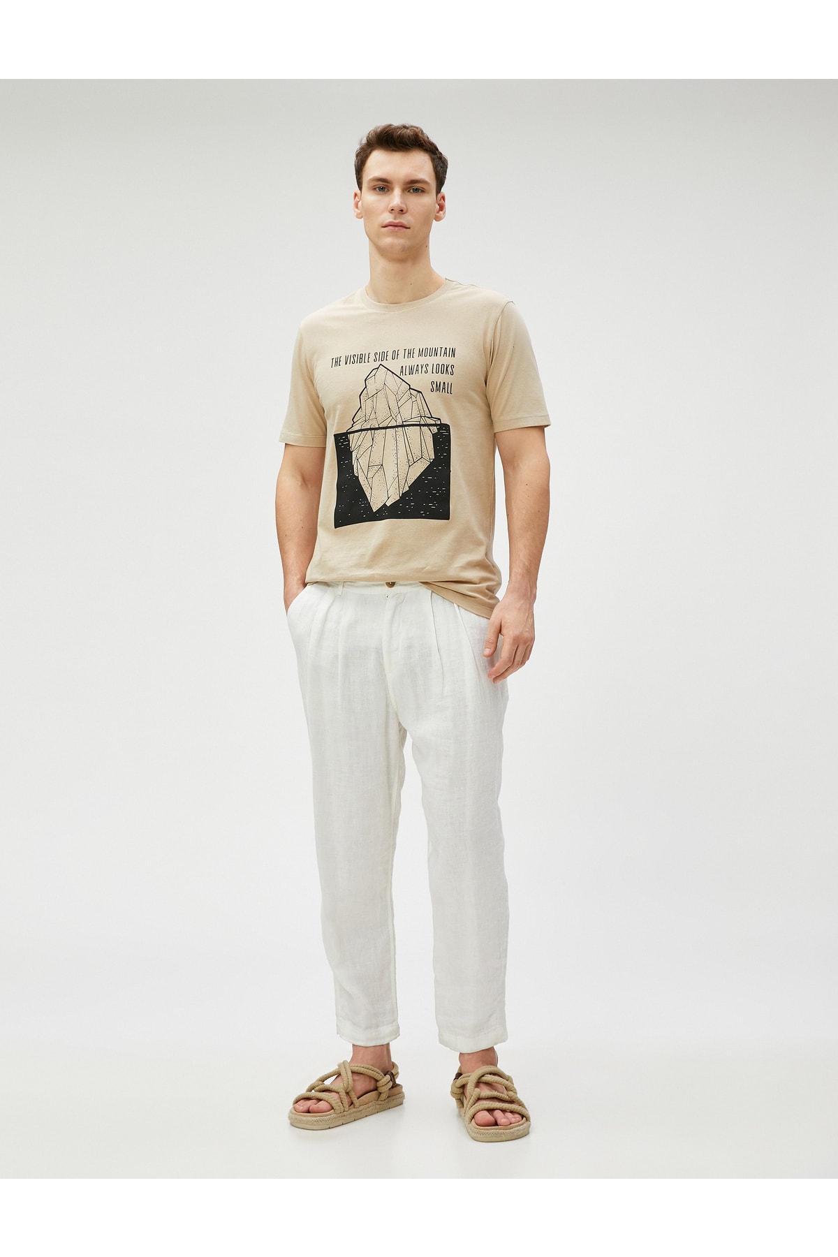 Koton T-Shirt - Ecru - Regular fit