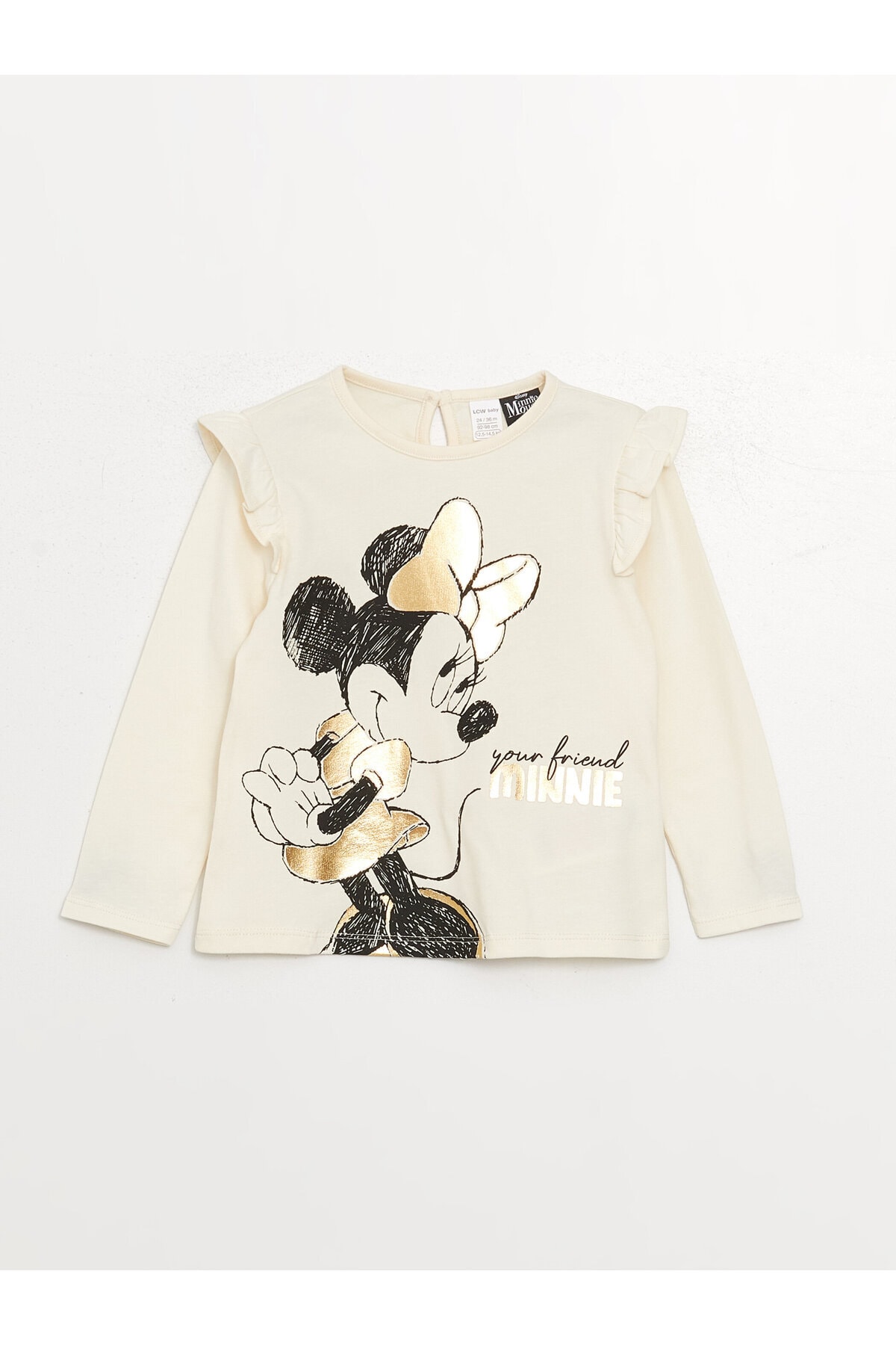 Levně LC Waikiki Crew Neck Minnie Mouse Printed Baby Girl T-Shirt