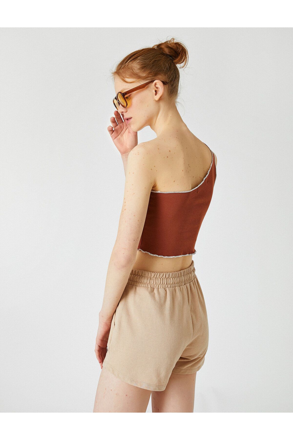 Koton One-Shoulder Crop Singlet