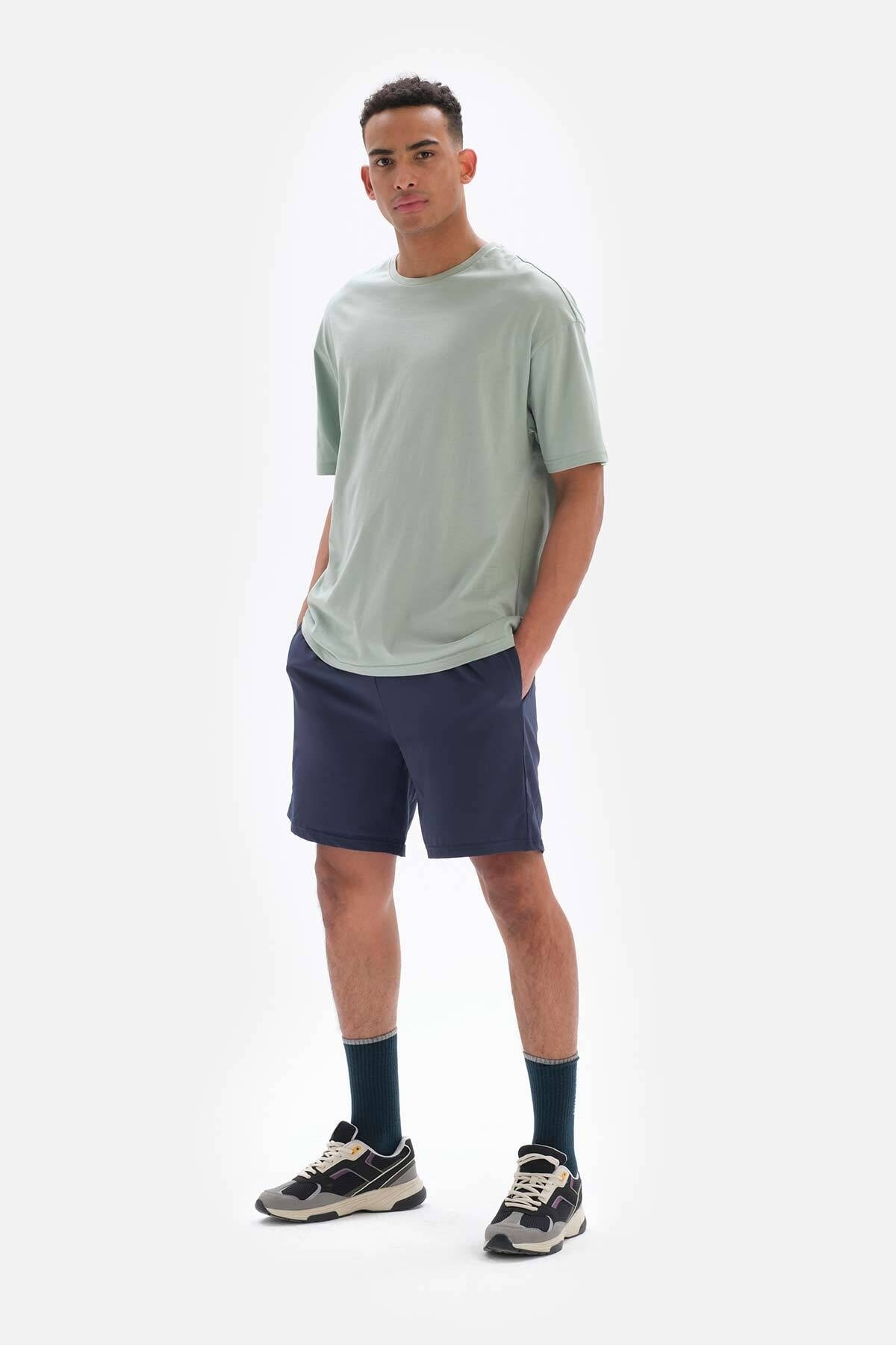 Dagi Navy Blue Men's Basic Tights Shorts