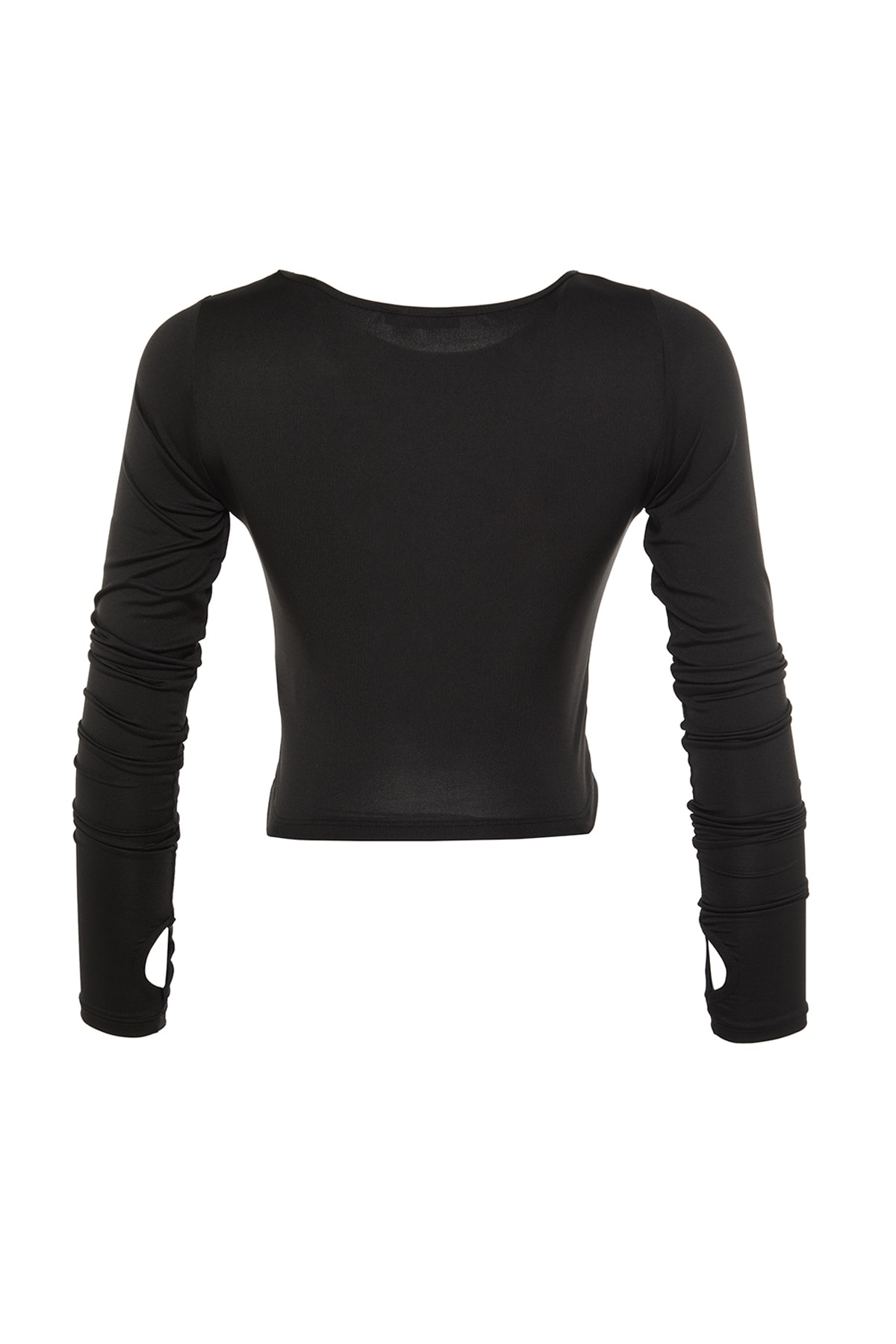 Trendyol Negru Cut Out detaliate Crop Sport Bluza