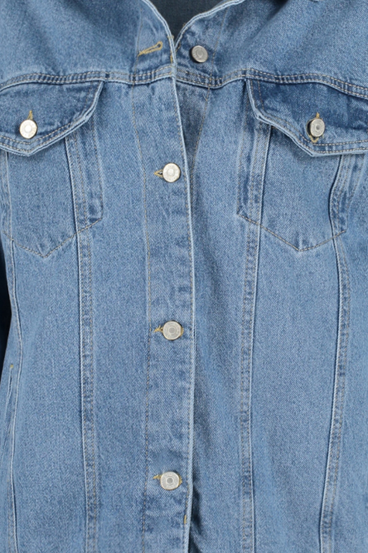 Jachetă Trendyol Blue Oversize Trucker Denim