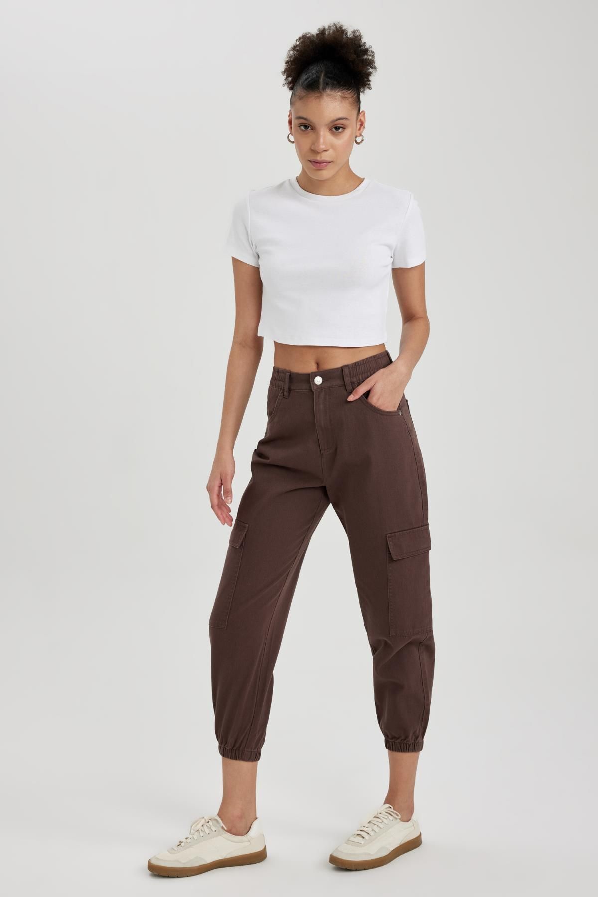 DEFACTO Cool Jogger Standard Fit Gabardine 100% Cotton Trousers