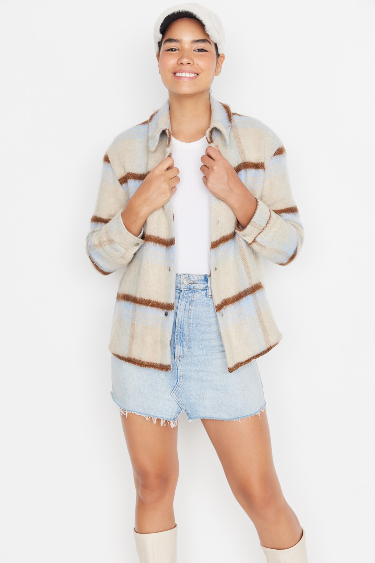 Trendyol Winter Jacket - Brown - Basic