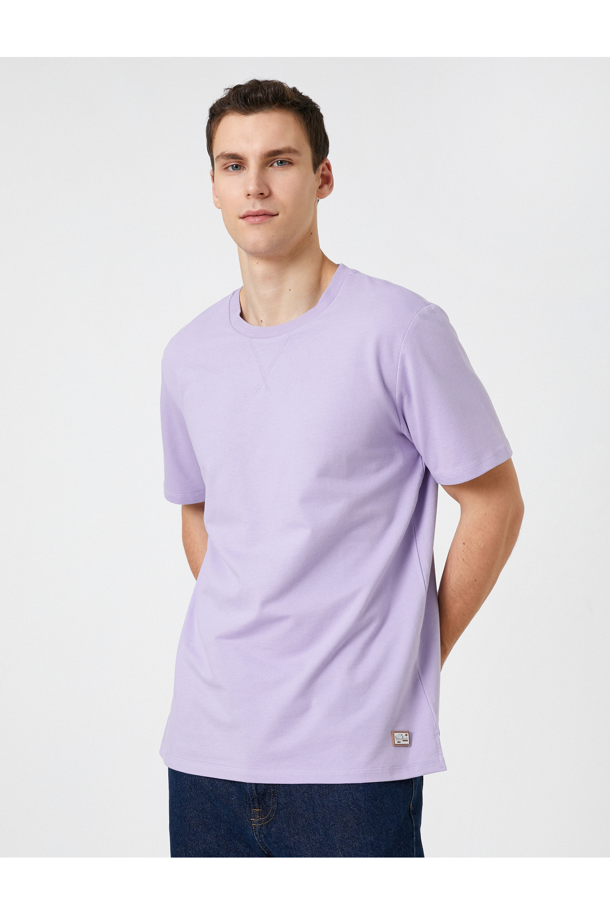 Koton Basic T-Shirt Label Detailed Crew Neck Short Sleeve