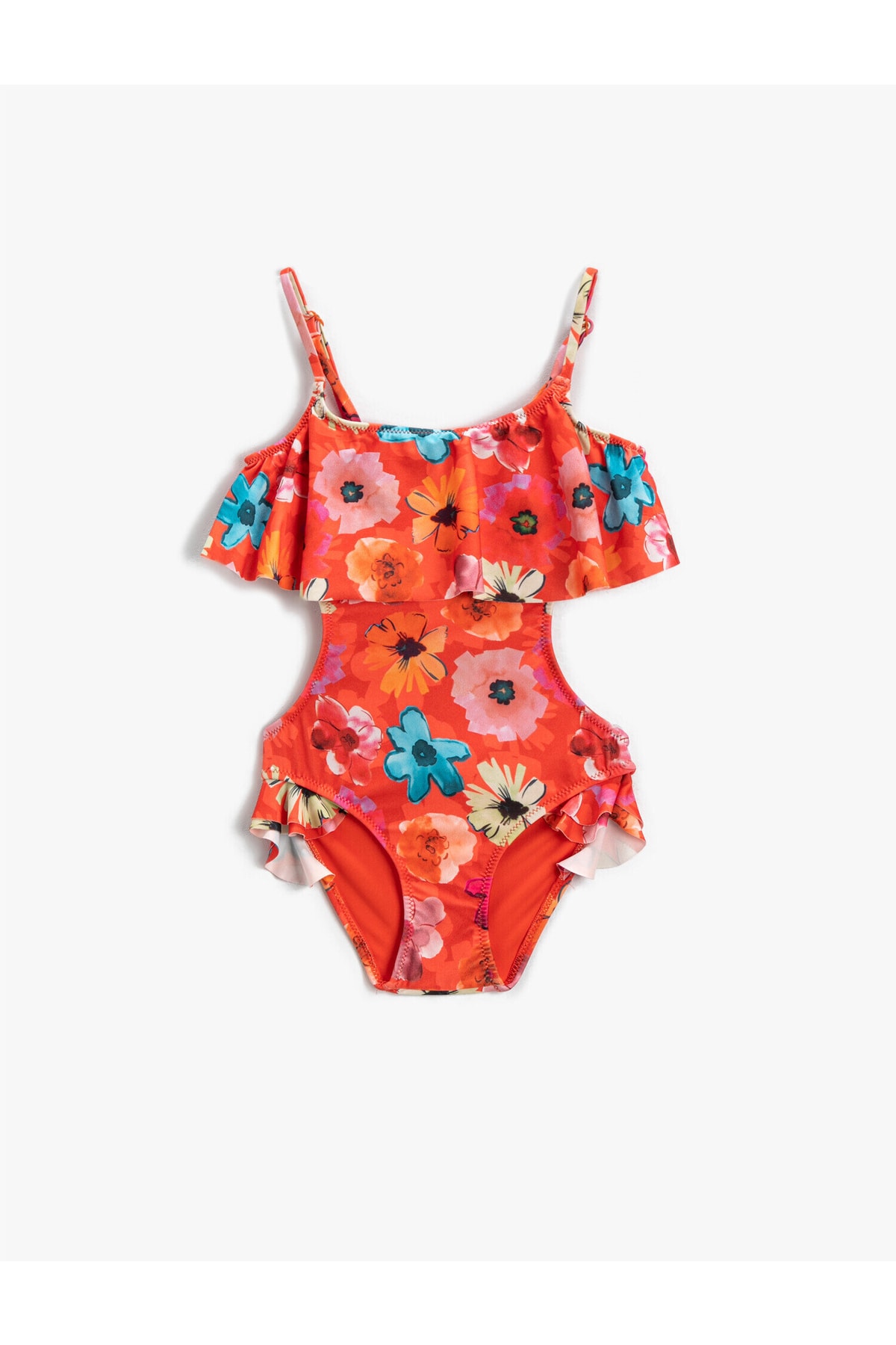Koton Floral Pattern Frilly Swimsuit