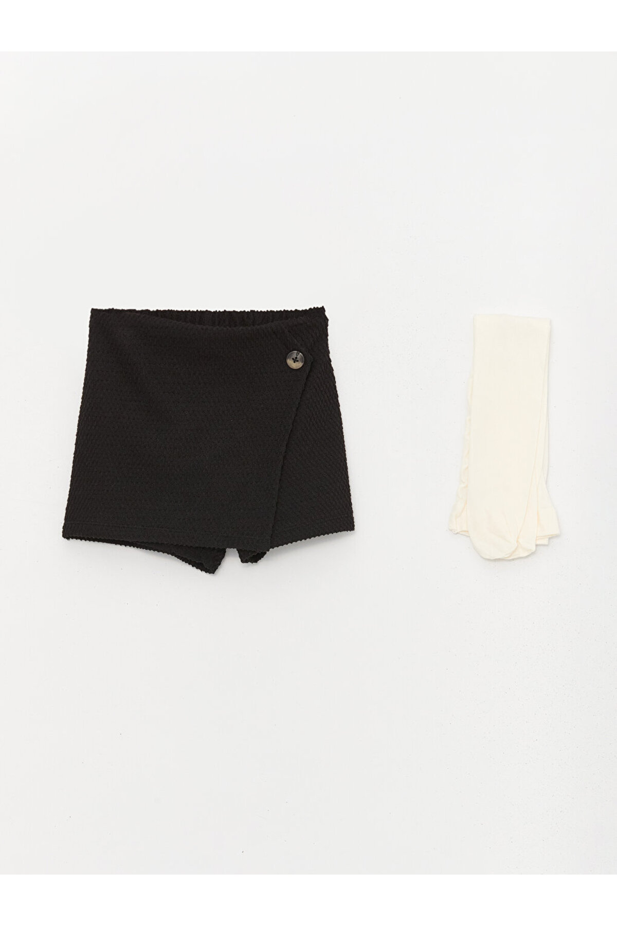 LC Waikiki Basic Baby Girls' Shorts, Skirt And Pantyhose 2-pack.