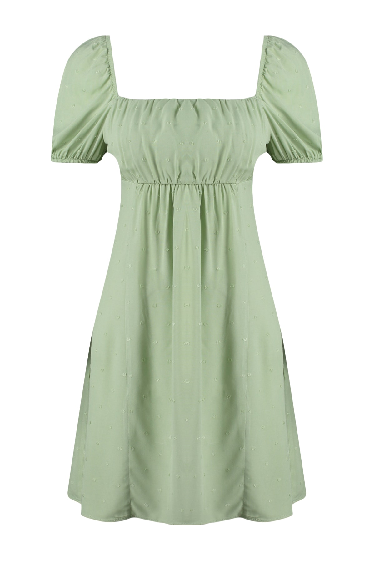 Rochie Trendyol Mint Mint deschisă talie mini texturată țesută