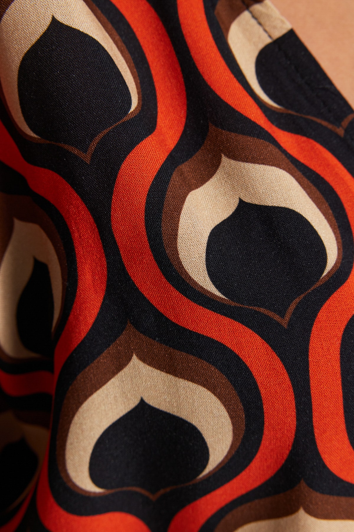 Trendyol Geometric Patterned Belted Maxi Woven Balloon Sleeve Kimono &amp; Kaftan