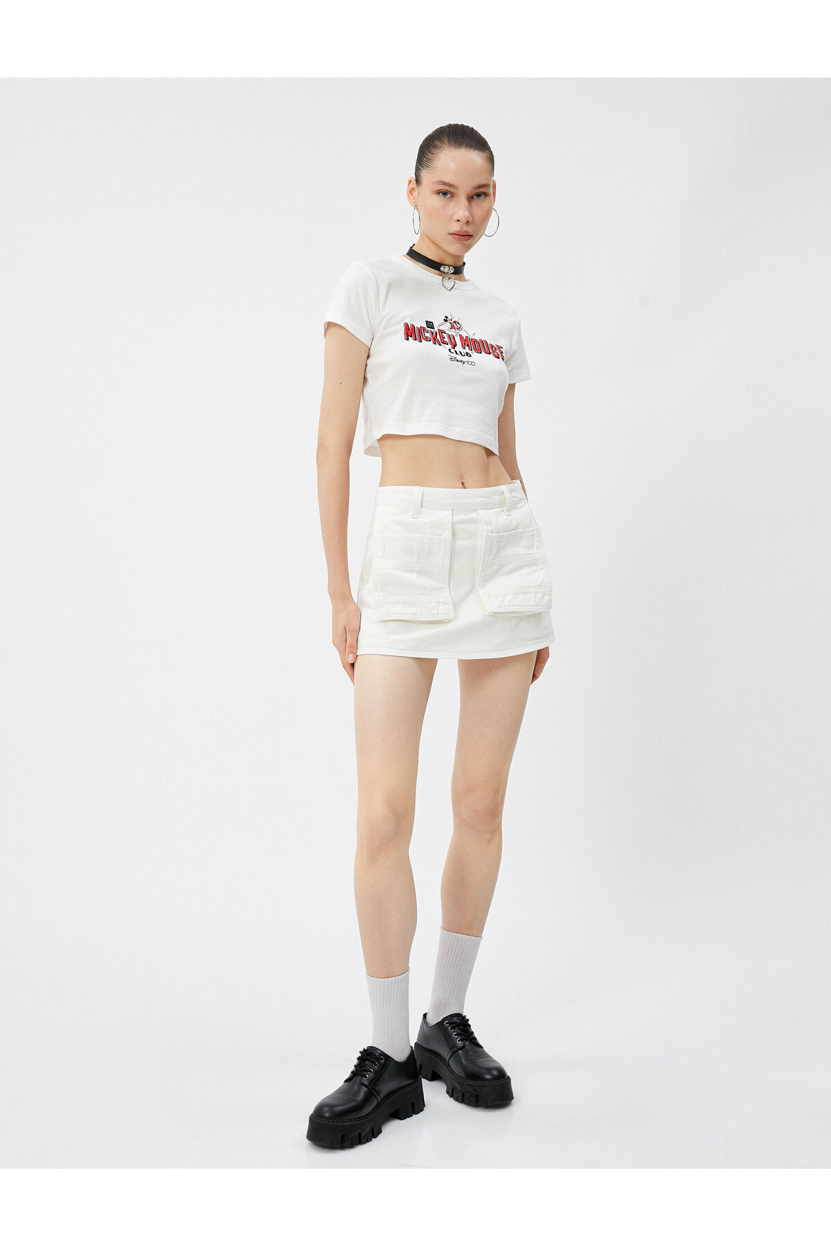 Levně Koton Cargo Mini Shorts Skirt Pocket Cotton