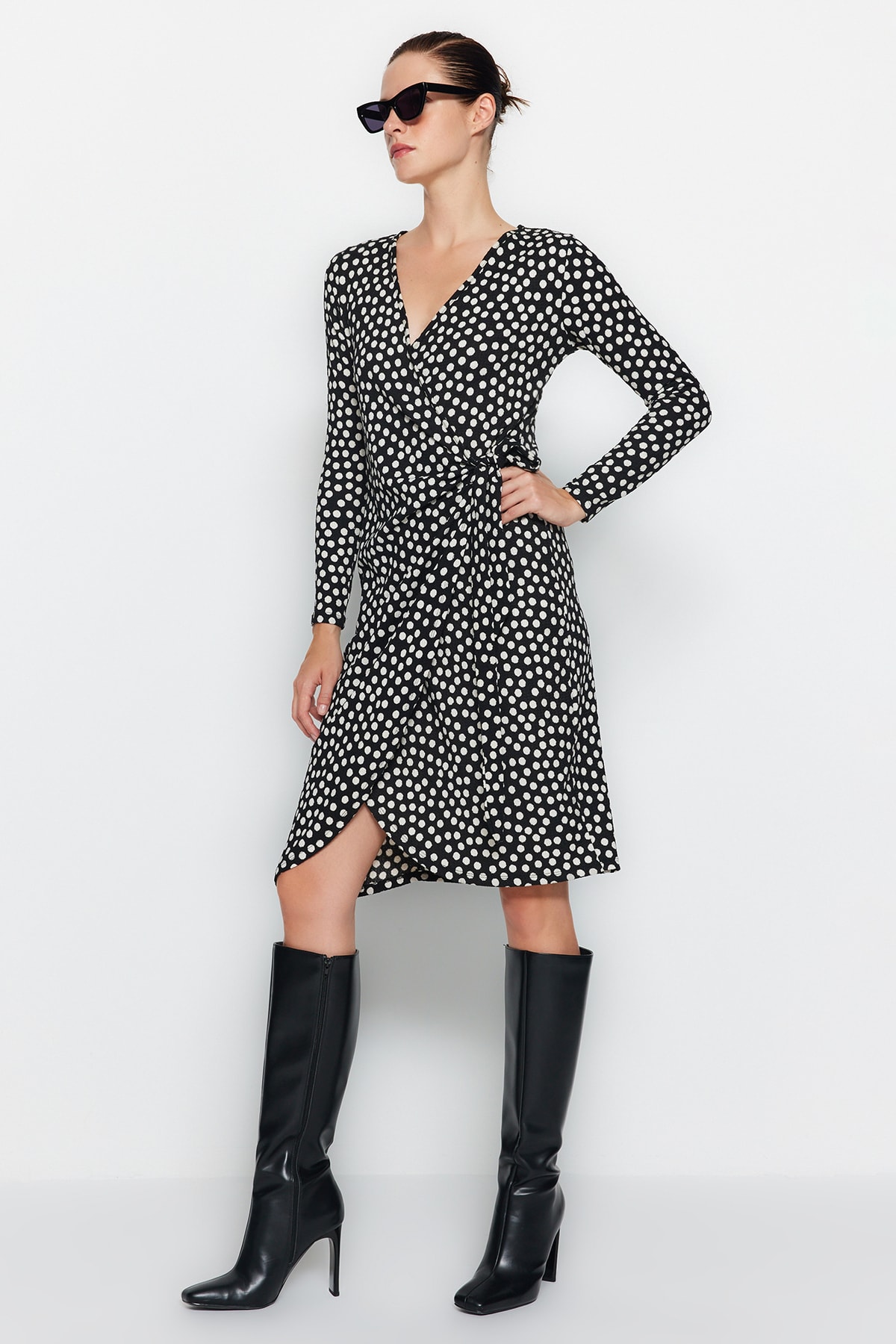 Trendyol Dress - Black - Wrapover