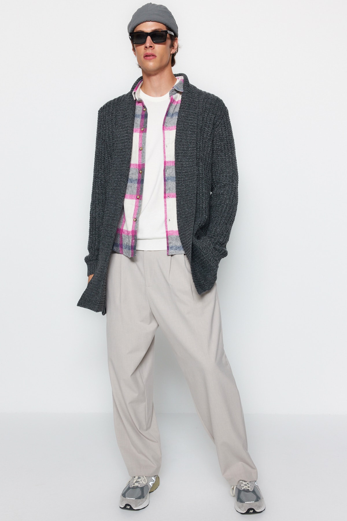 Trendyol Cardigan - Gray - Regular fit