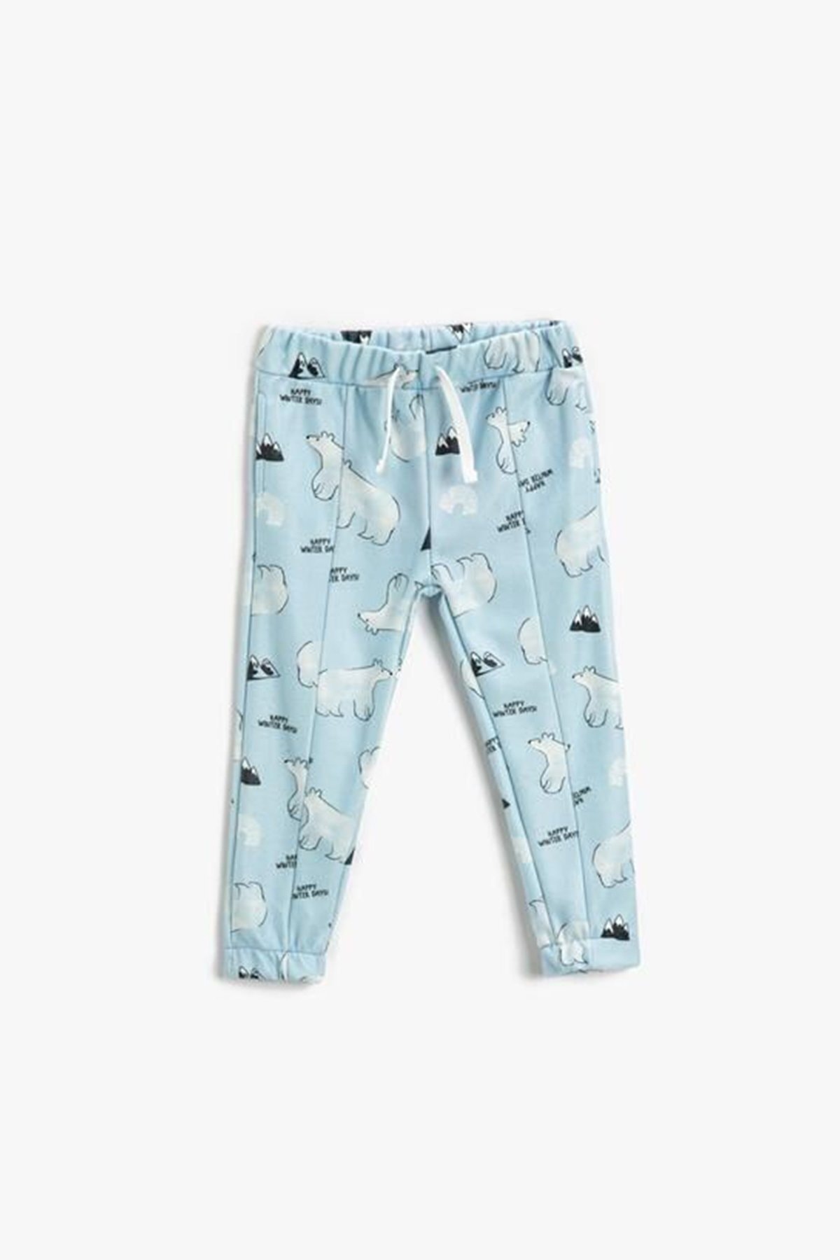 Koton Baby Boy Soft-Textured Polar Bear Printed Jogger Sweatpants
