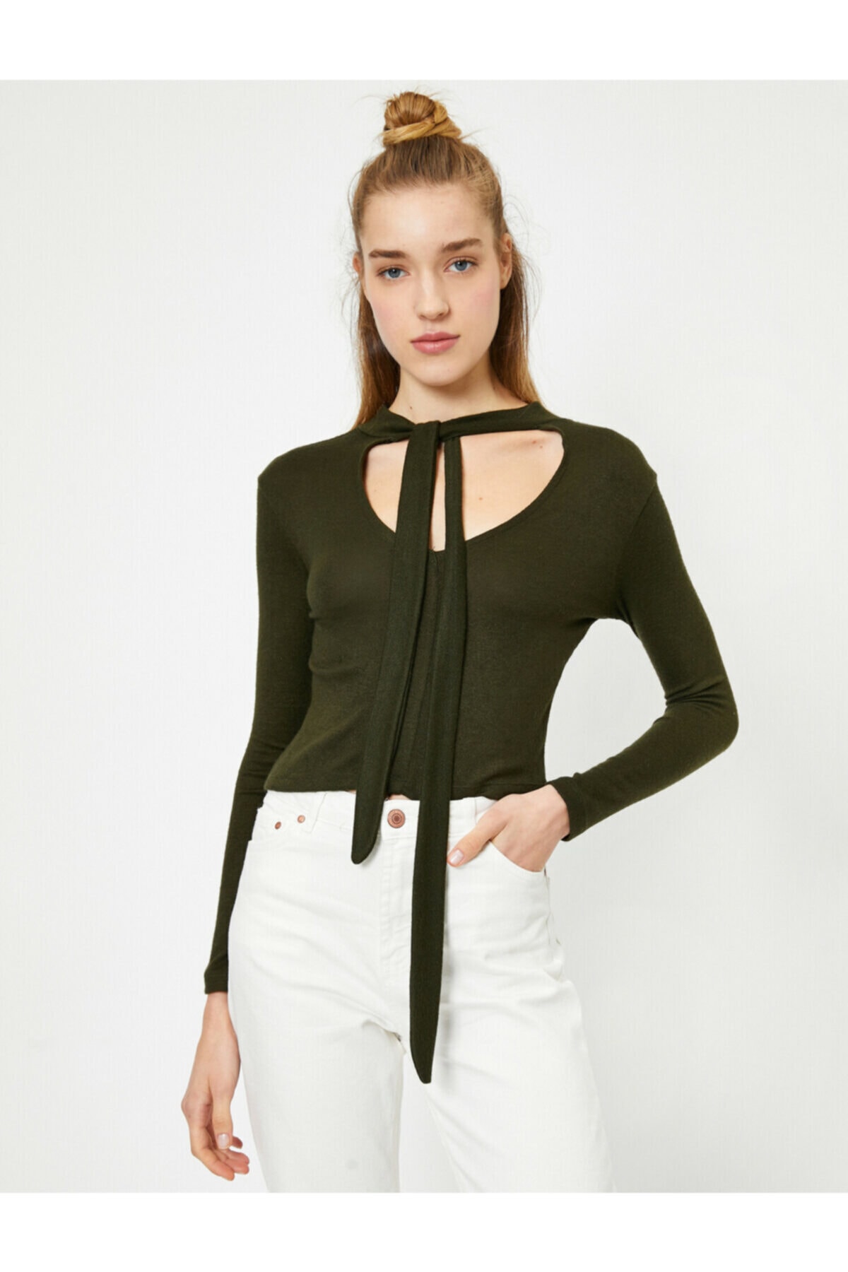 Koton Sweater - Green - Slim fit