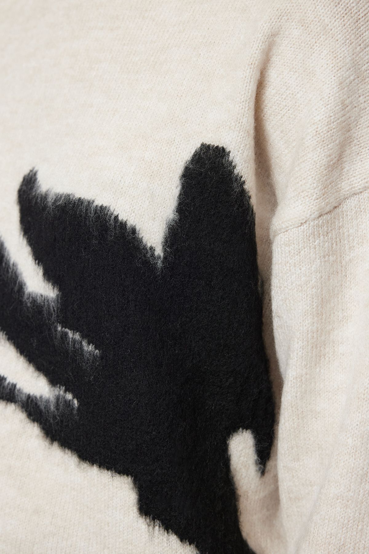 Trendyol Stone Soft Texture Stand Collar Color Block Knitwear Sweater