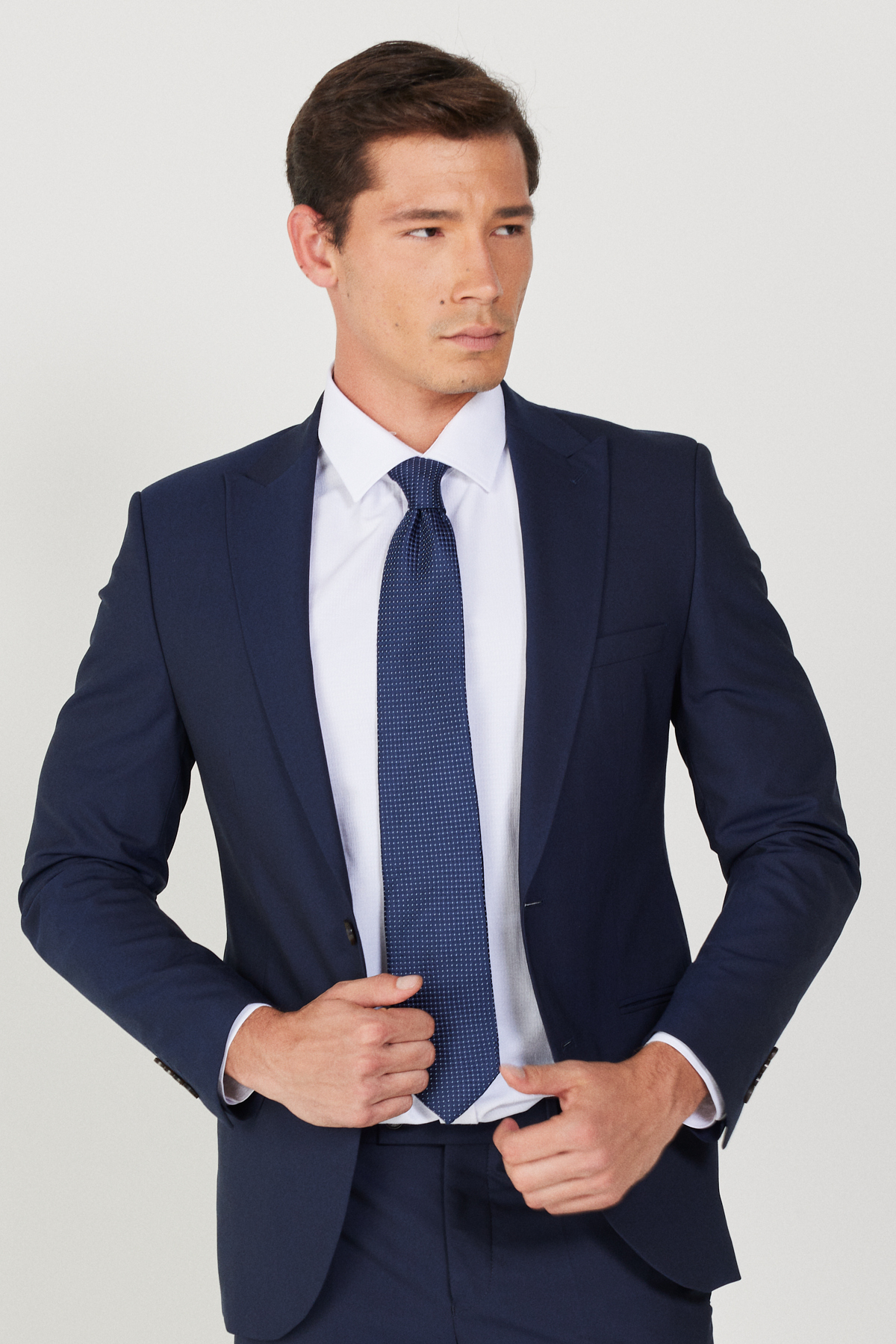 Levně ALTINYILDIZ CLASSICS Men's Navy Blue Extra Slim Fit Slim Fit Sports Suit.