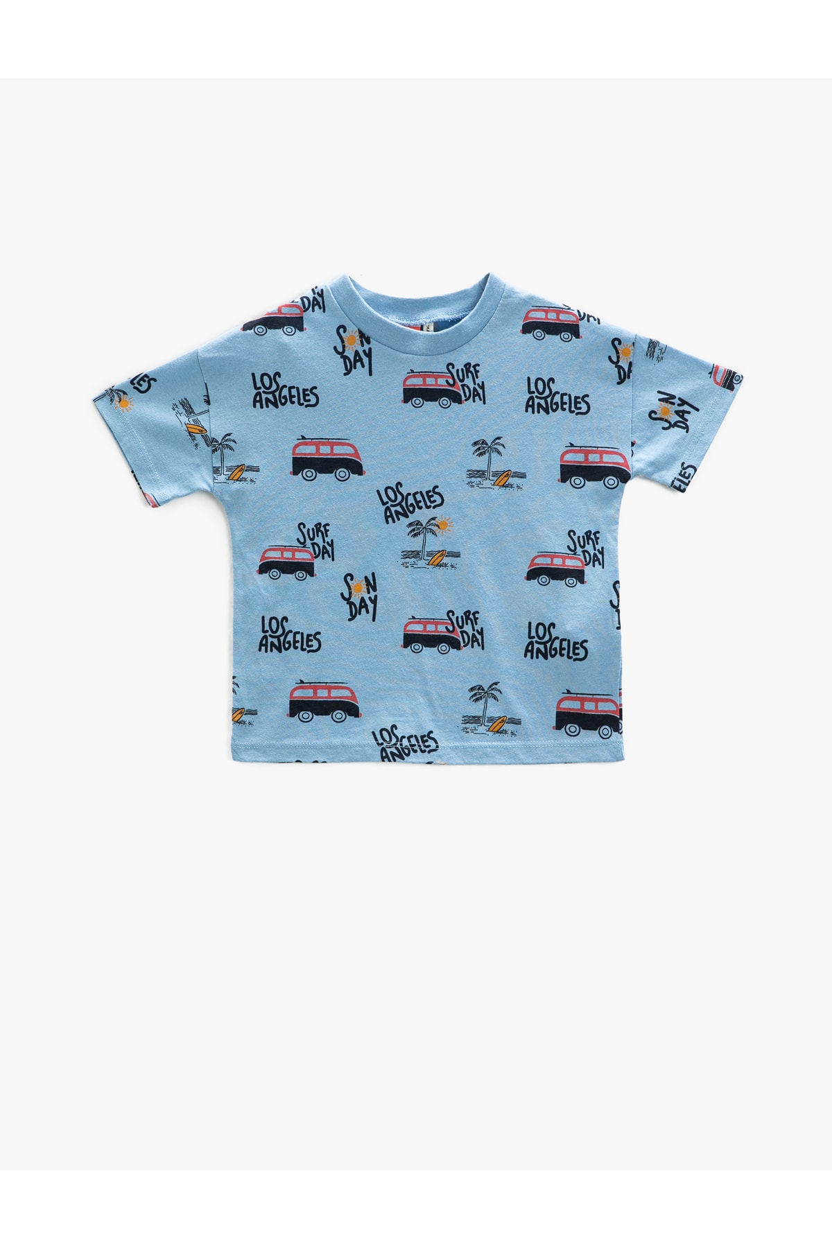 Levně Koton Car Printed T-Shirt Short Sleeve Crew Neck Cotton