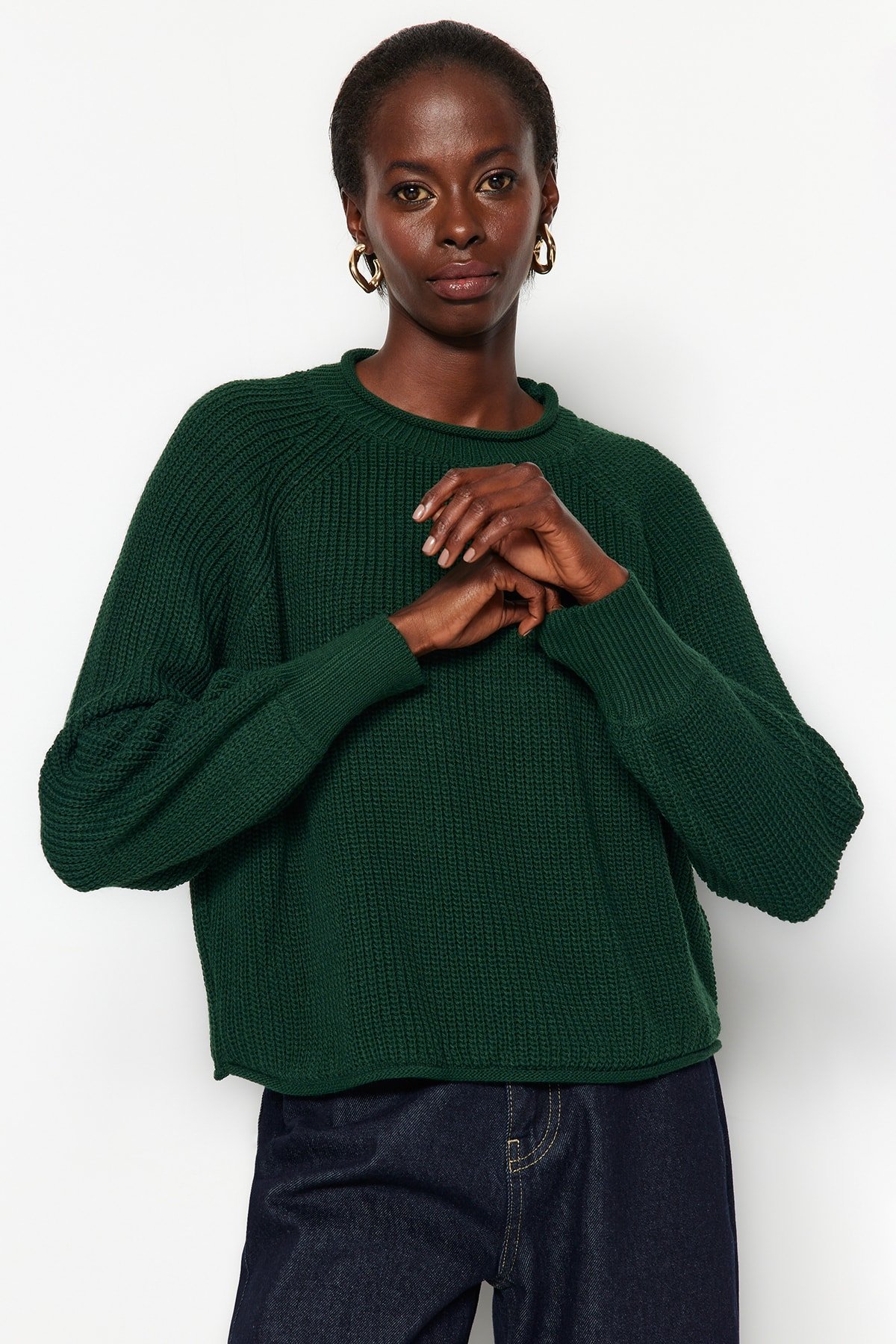 Trendyol Emerald Crewneck трикотаж пуловер
