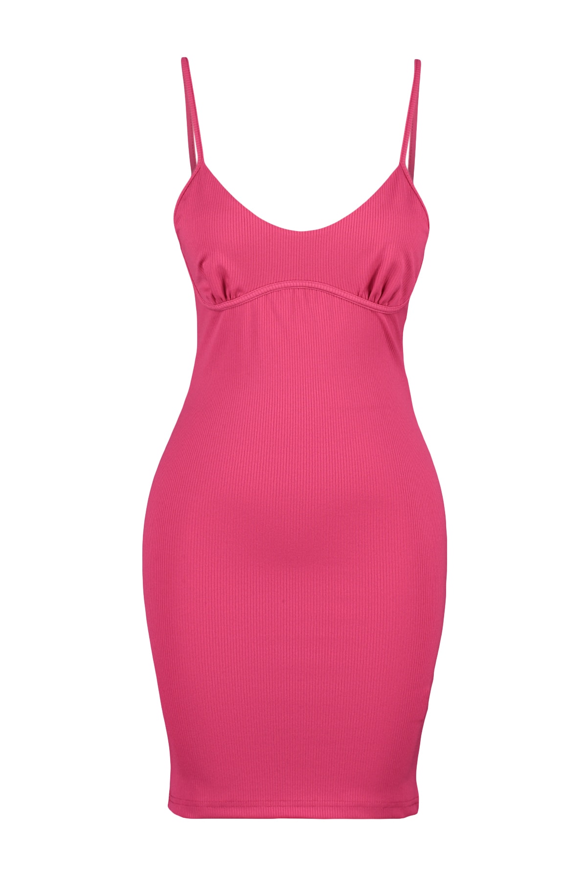 Rochie de seara tricotata Trendyol Fuchsia