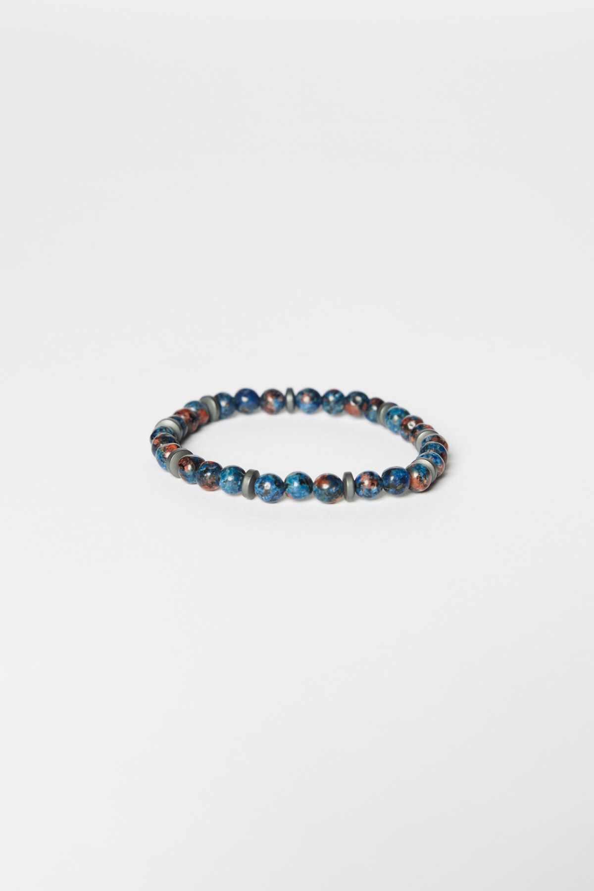 ALTINYILDIZ CLASSICS Men's Navy Blue Natural Stone Bead Bracelet
