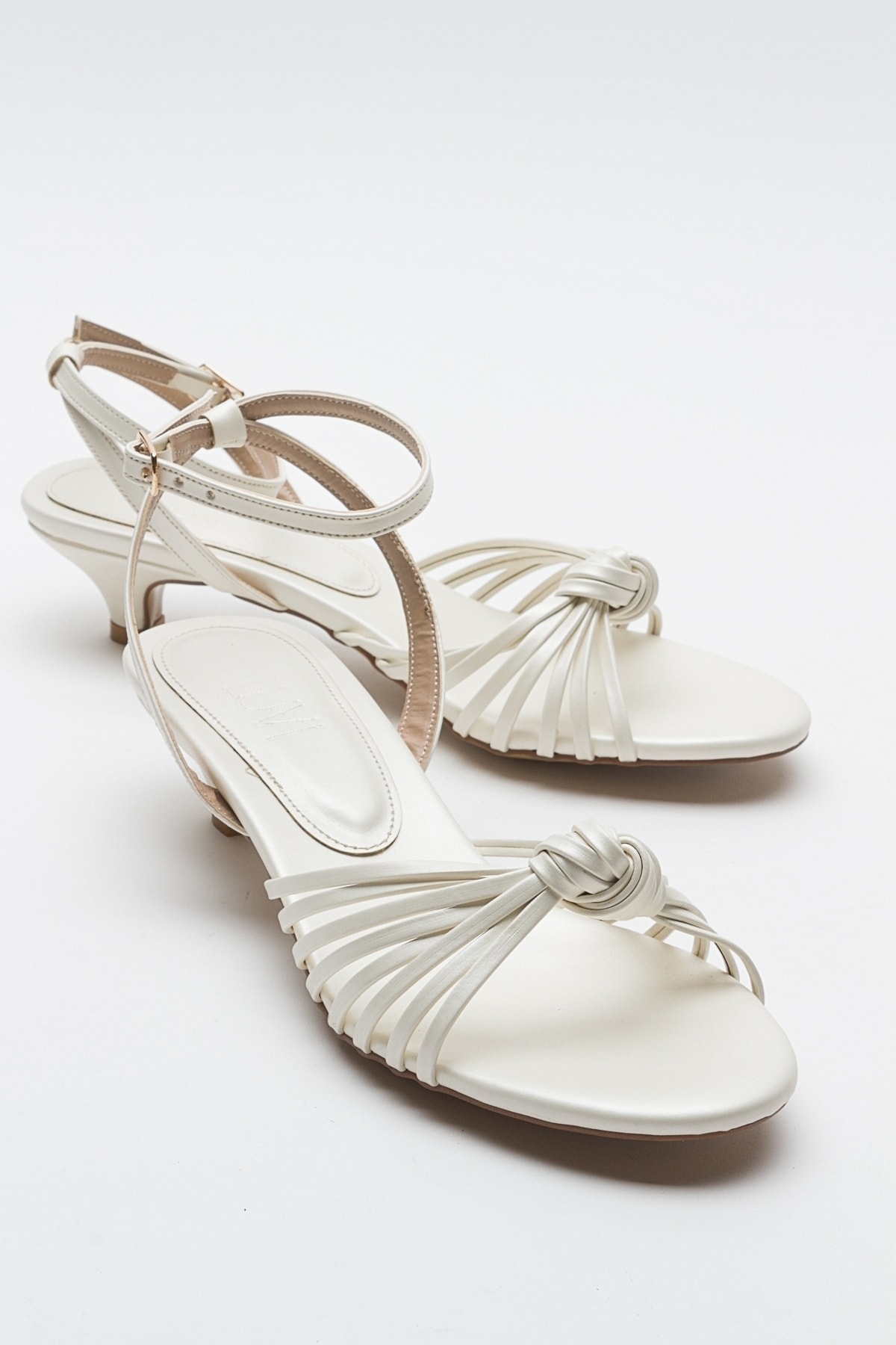 LuviShoes VİN Women with Mother-of-Pearl Skin Heeled Sandals