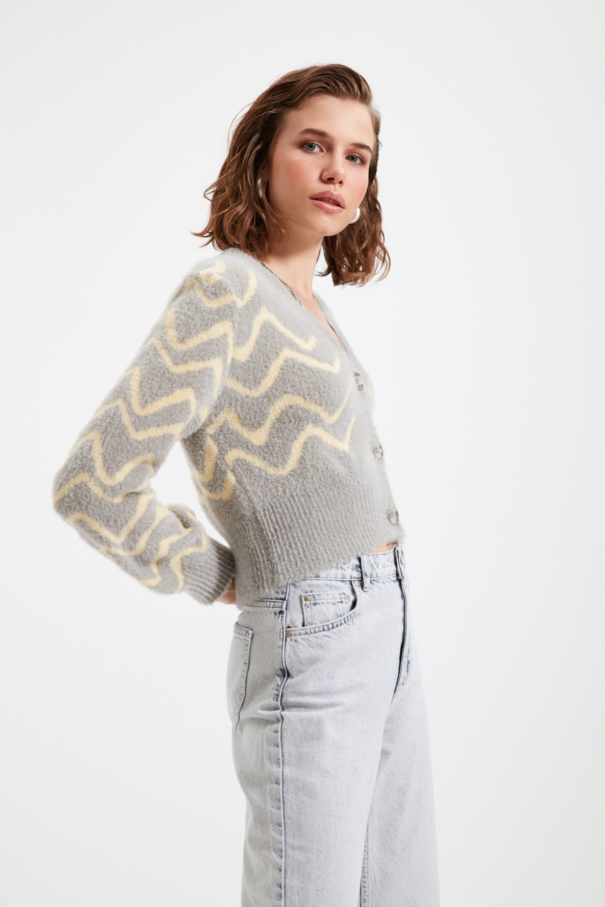 Trendyol Cardigan - Gray - Regular fit