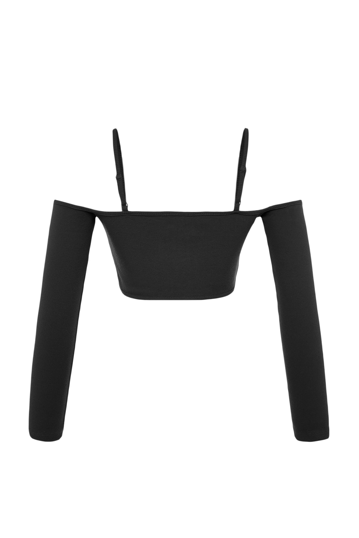 Trendyol Black Crop Knitted Blouse