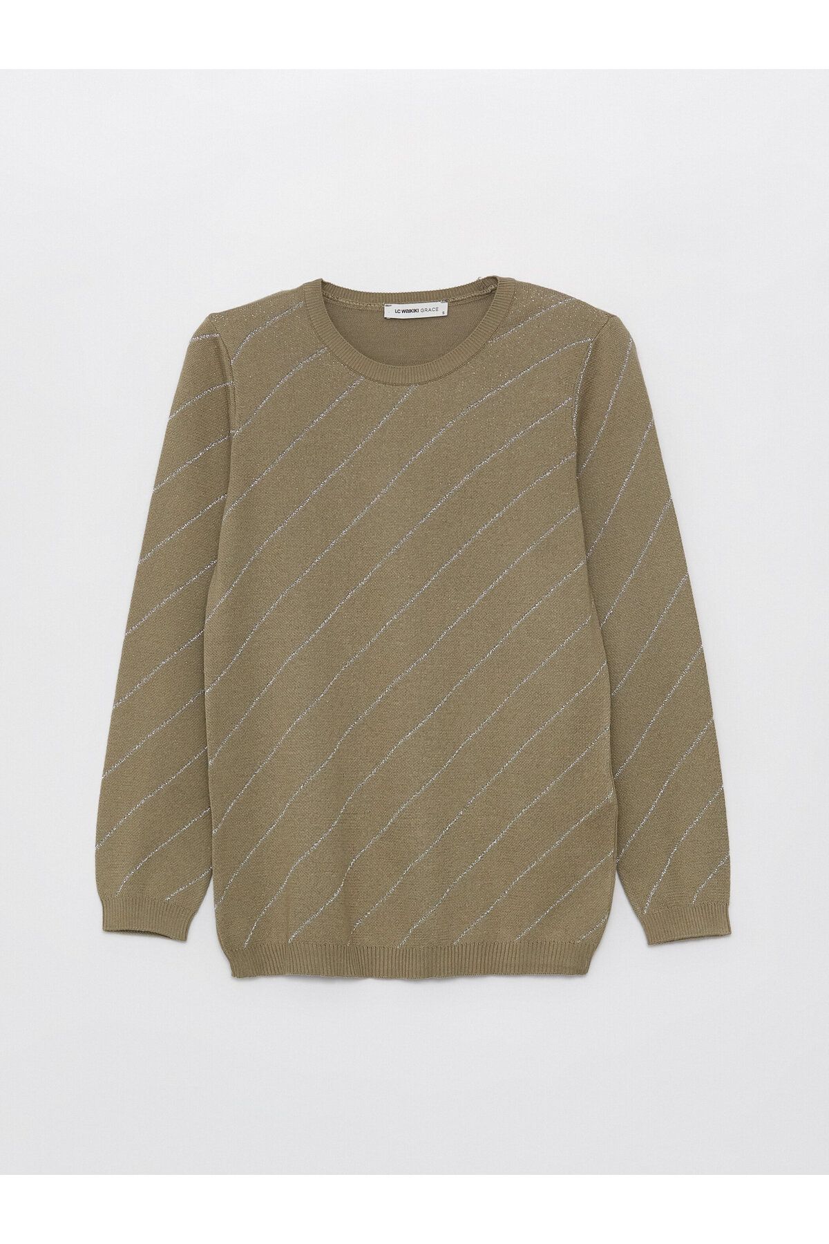LC Waikiki Crew Neck Striped Long Sleeve Women's Knitwear Sweater