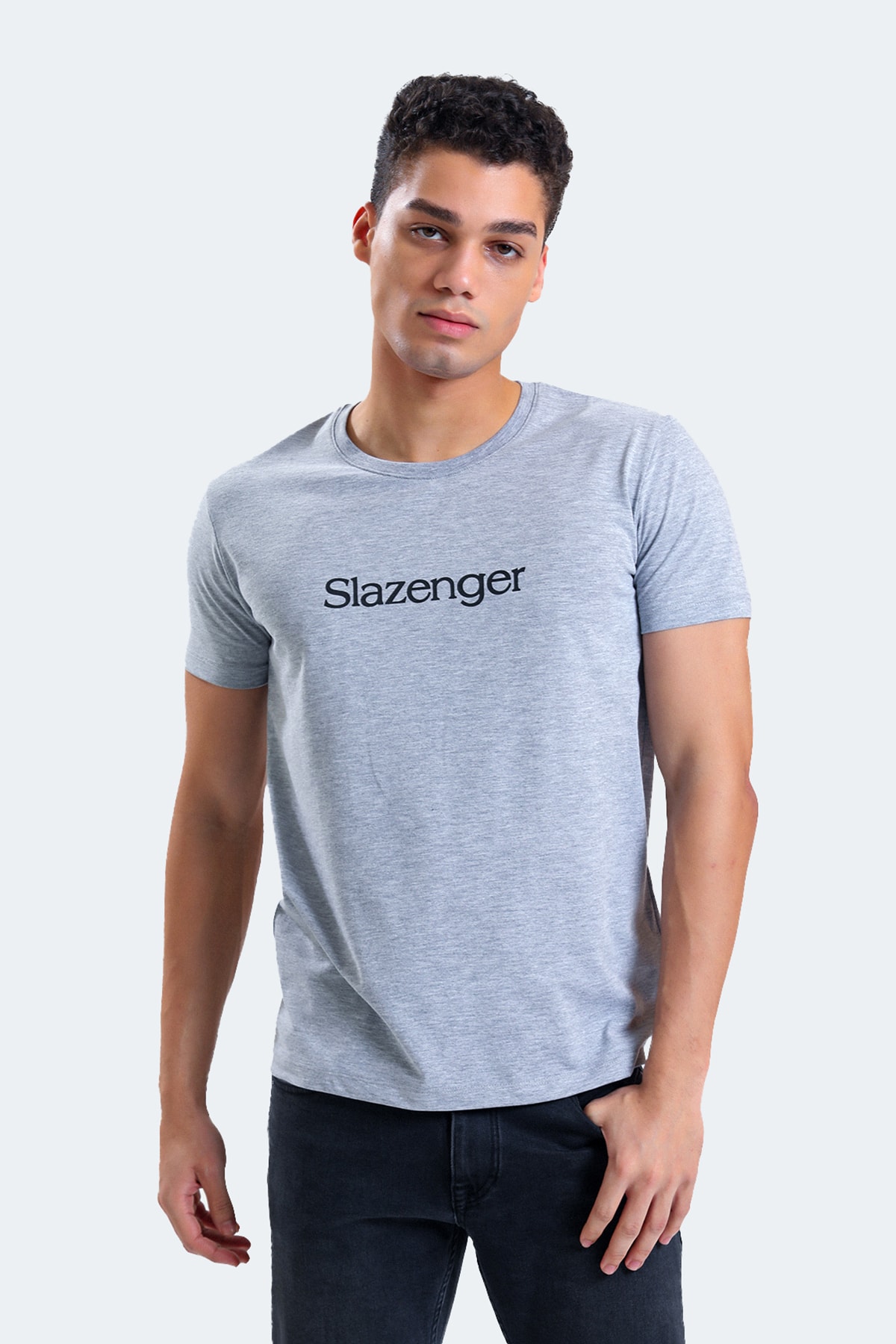 Levně Slazenger Sabe Pánské tričko šedé