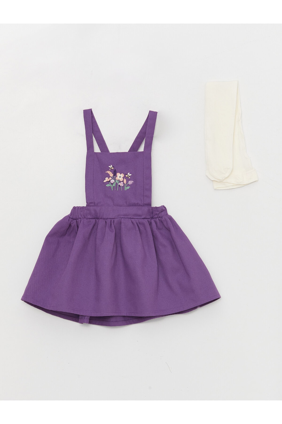 LC Waikiki Baby Girl Collar Short Sleeved Embroidery Detailed 3-Set Set